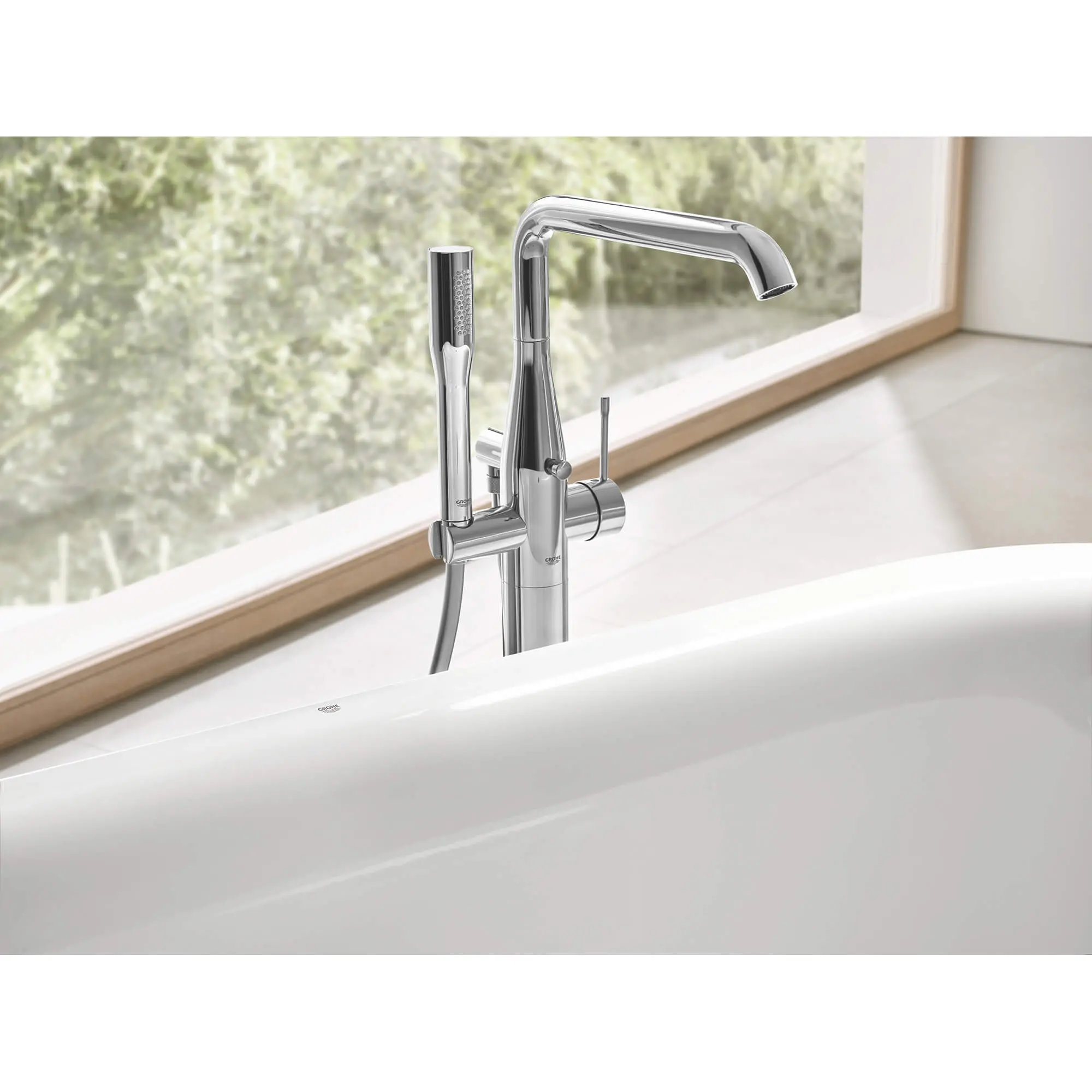 Floor Standing Tub Filler with Hand Shower - Image 6