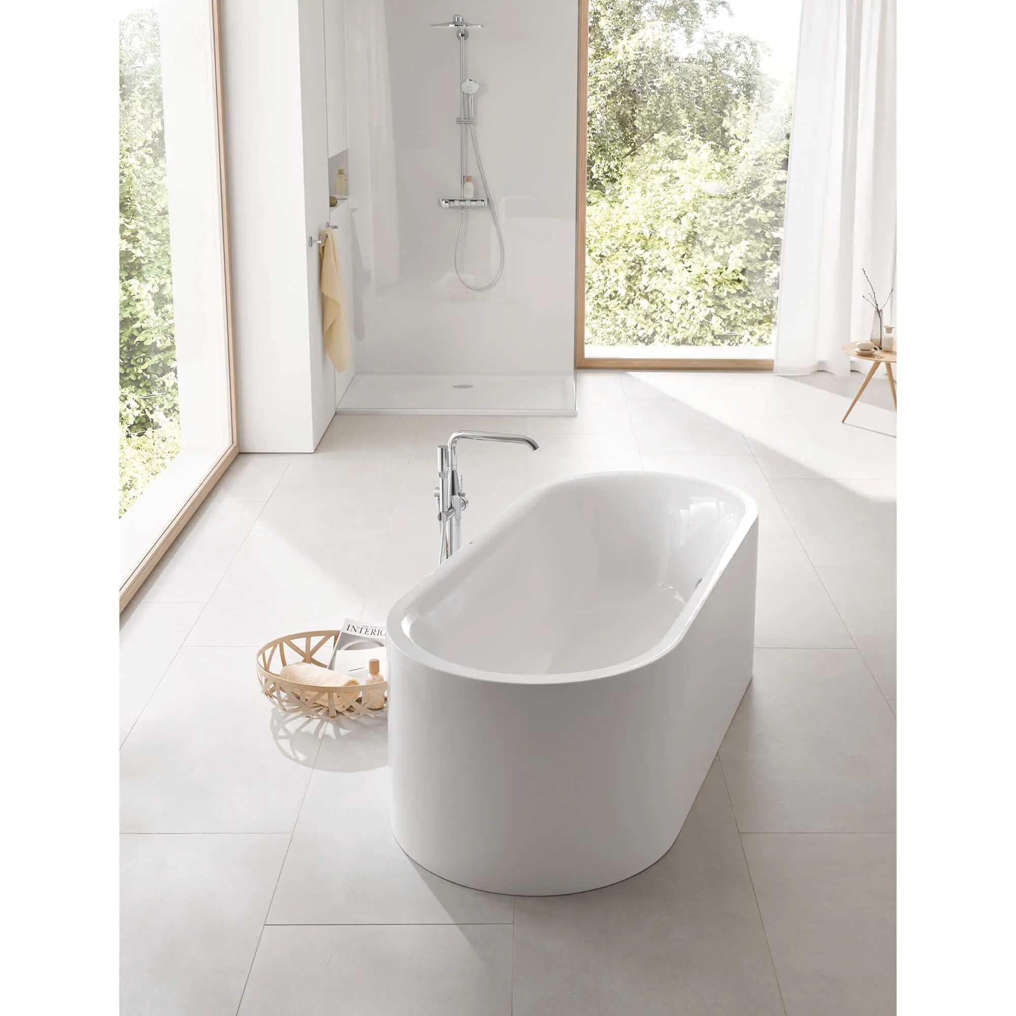 Floor Standing Tub Filler with Hand Shower - Image 9
