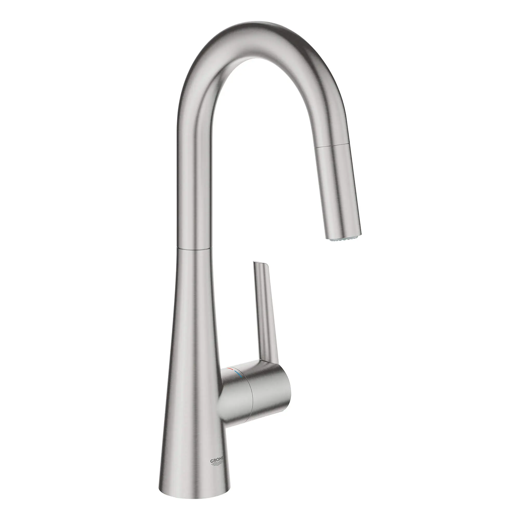 GROHE Zedra Single-Handle Pull Down Dual Spray Prep Faucet 1.75 GPM (6.6 L/min) - Image 11