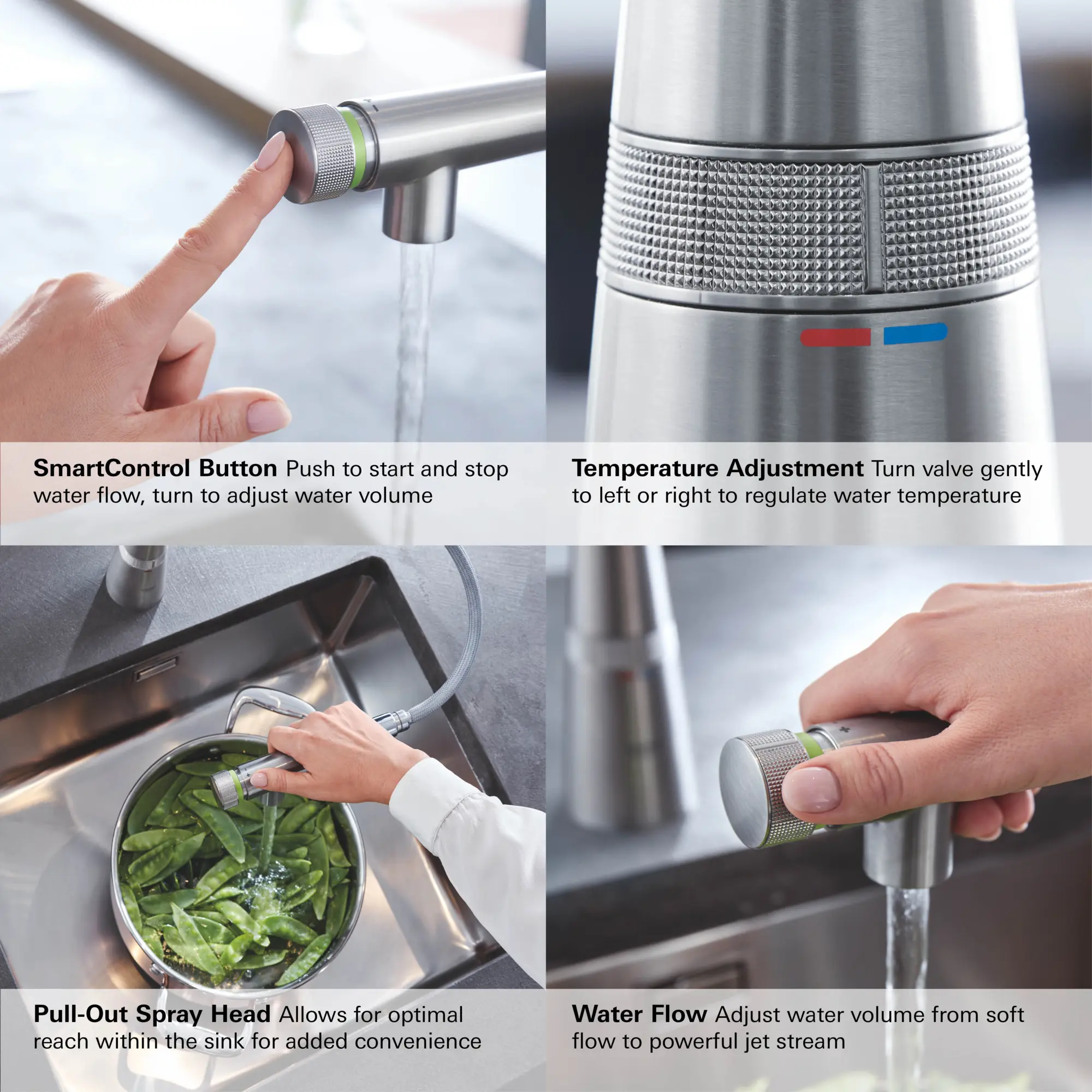 GROHE Zedra SmartControl Pull-Out Single Spray Kitchen Faucet 1.75 GPM (6.6 L/min) - Image 20
