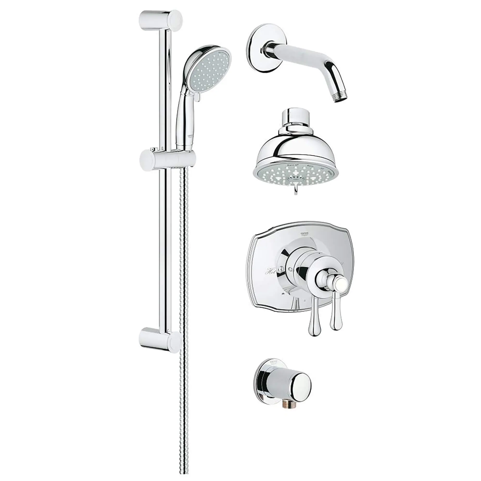 GrohFlex Authentic 4-Spray 2-Function Pressure Balance Shower System - Image 2