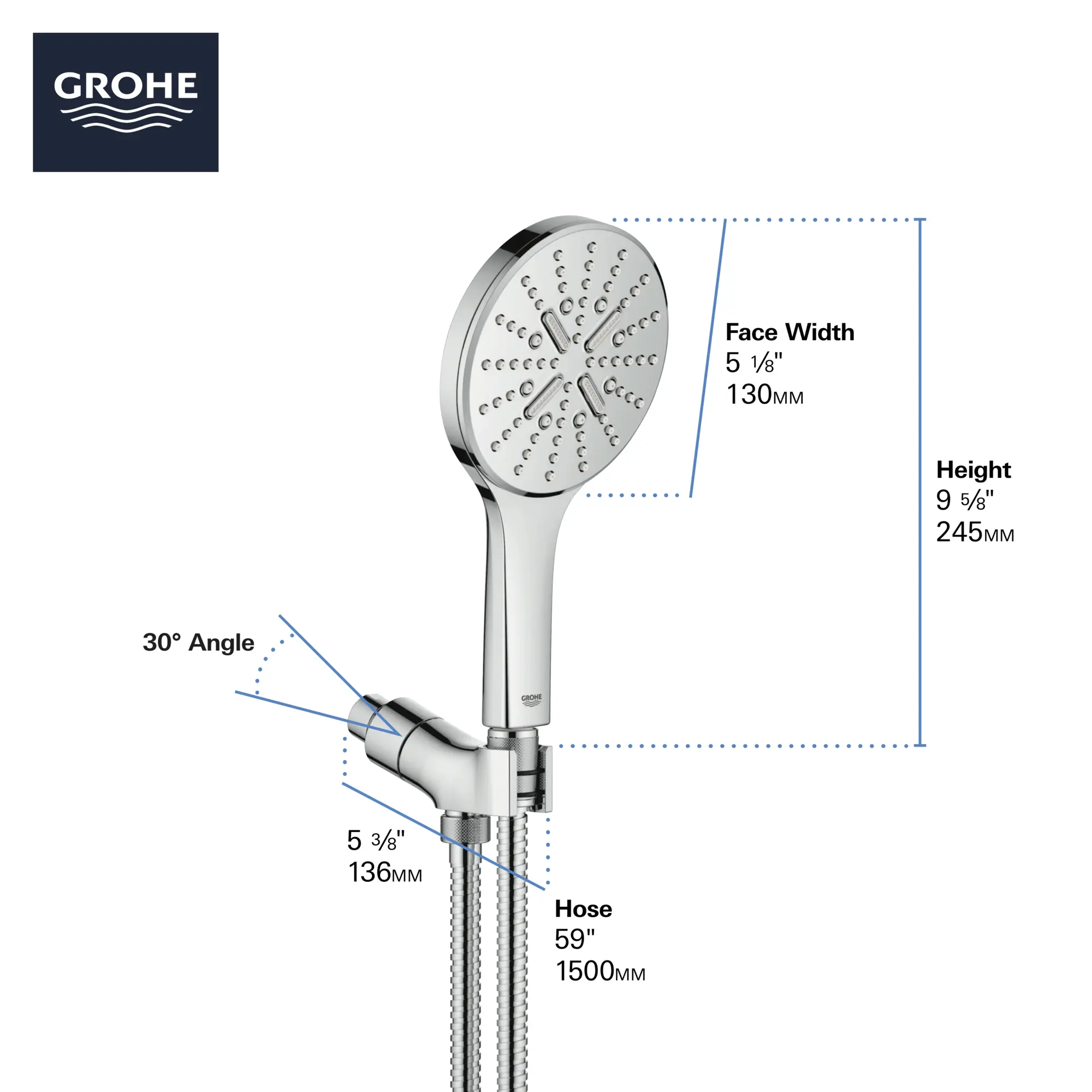 Hand Shower Kit - 3 Sprays, 1.75 gpm (6.6 L/min) - Image 7