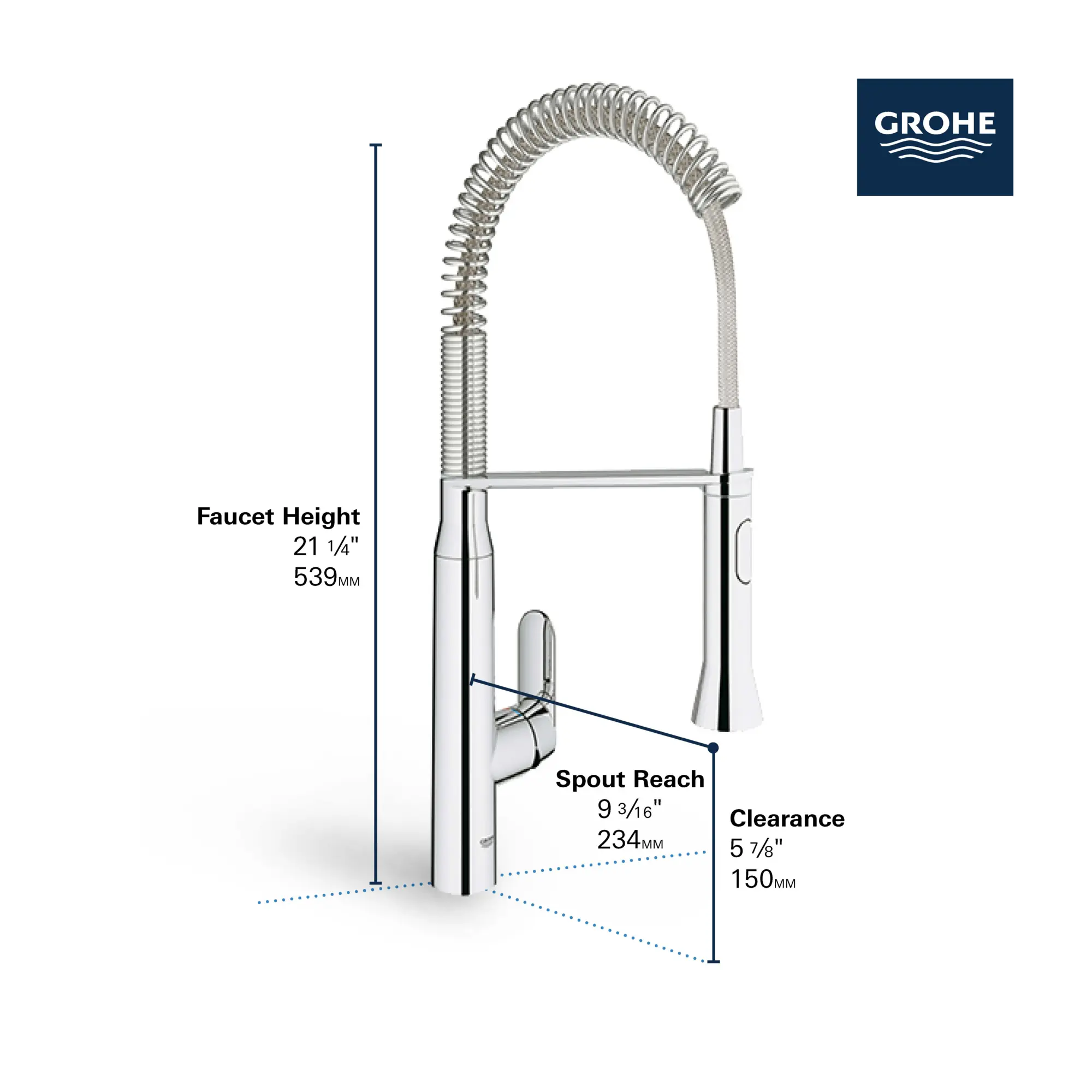 K7 Medium Single-Handle Semi-Pro Dual Spray Kitchen Faucet 1.75 GPM (6.6 L/min) - Image 15