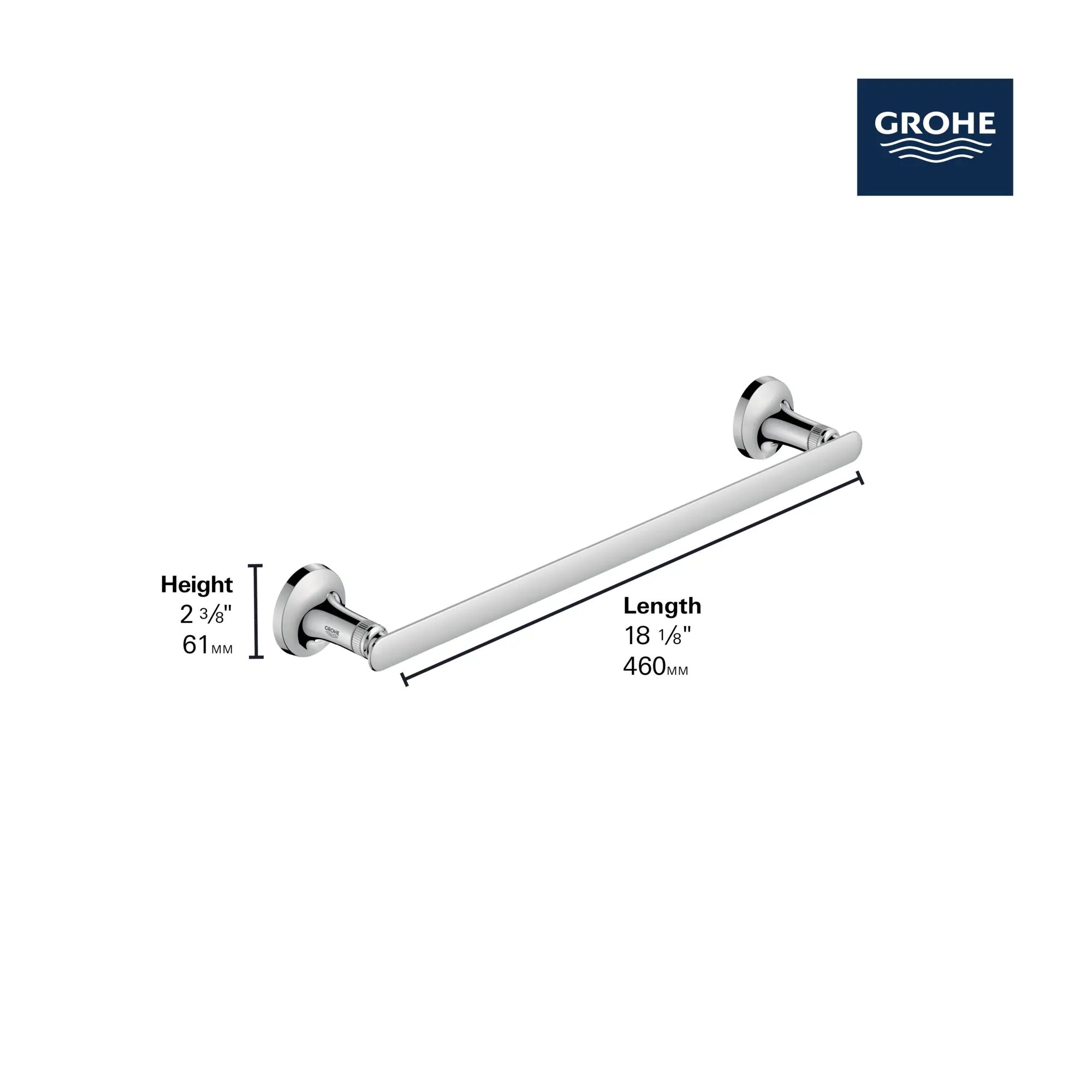 Listra 18" Towel Bar - Image 6