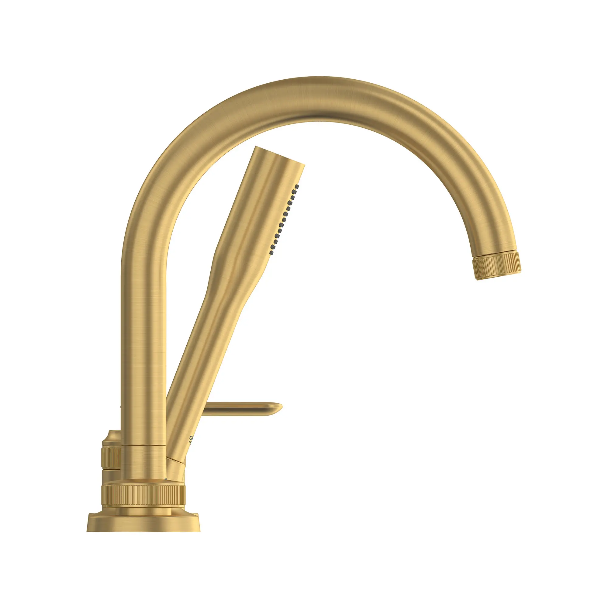 Listra 4-Hole Single-Handle Deck Mount Roman Tub Faucet with 1.75 gpm (6.6L/min) Hand Shower - Image 17