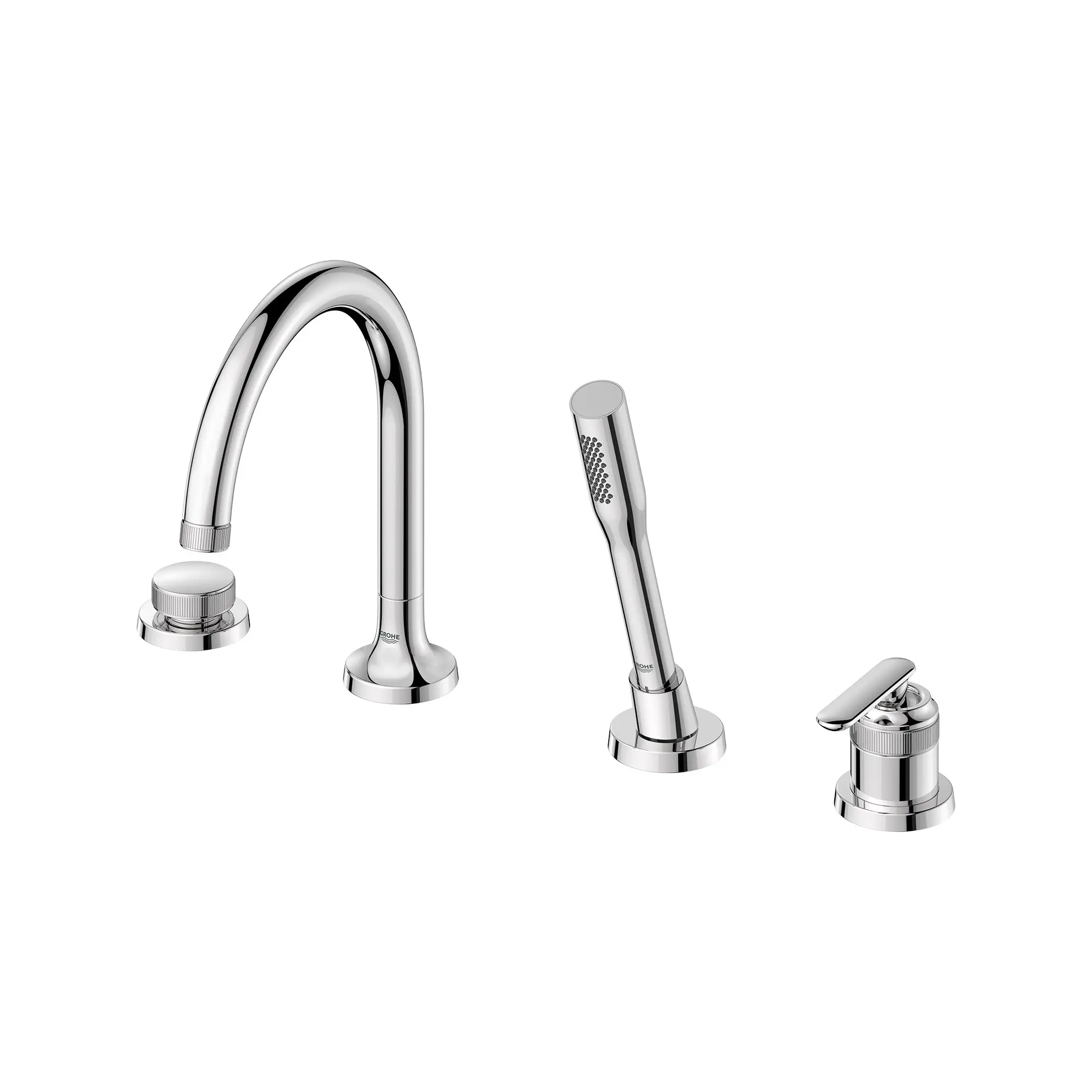 Listra 4-Hole Single-Handle Deck Mount Roman Tub Faucet with 1.75 gpm (6.6L/min) Hand Shower - Image 23