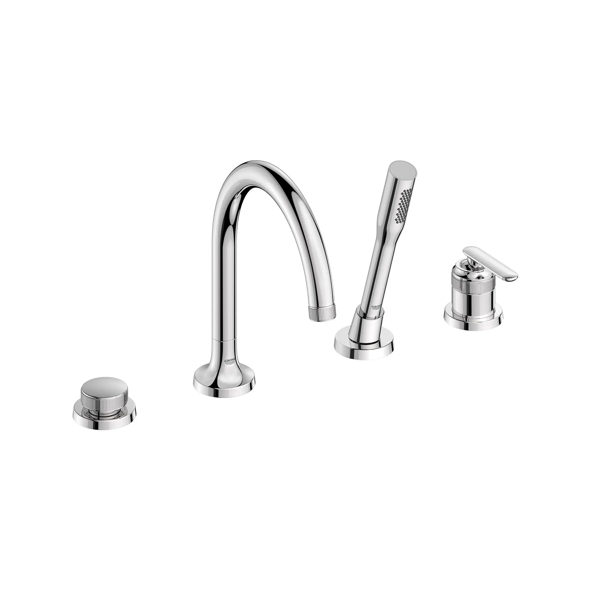 Listra 4-Hole Single-Handle Deck Mount Roman Tub Faucet with 1.75 gpm (6.6L/min) Hand Shower - Image 24