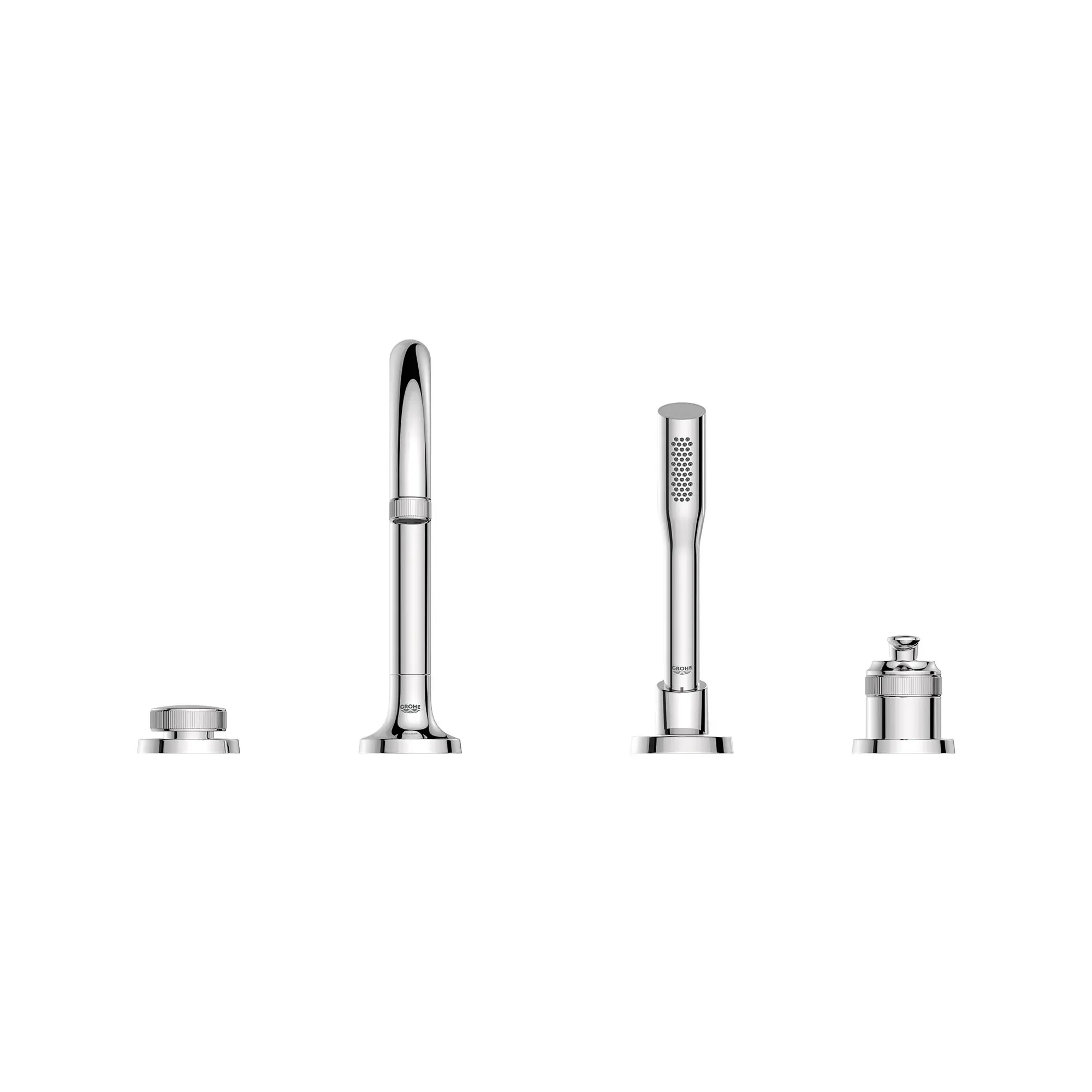 Listra 4-Hole Single-Handle Deck Mount Roman Tub Faucet with 1.75 gpm (6.6L/min) Hand Shower - Image 26