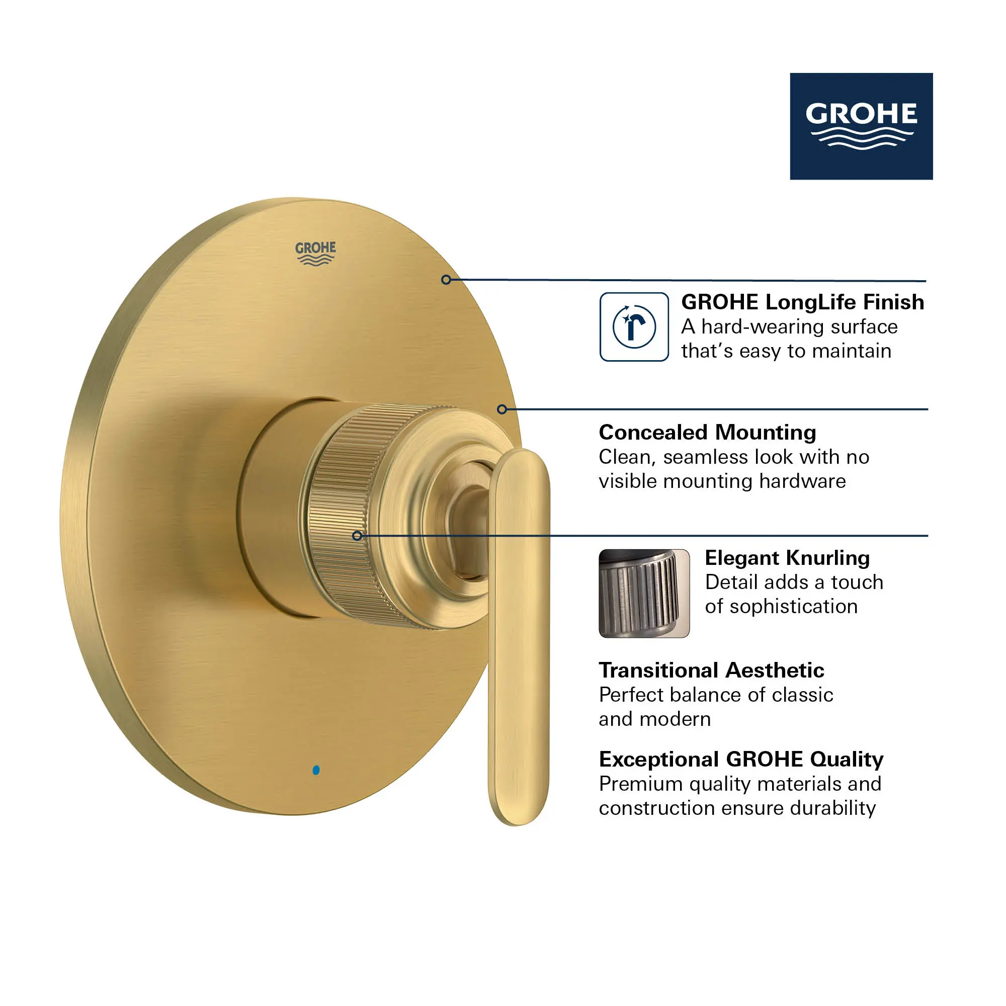 Listra Pressure Balance Valve Trim with Cartridge - Image 7