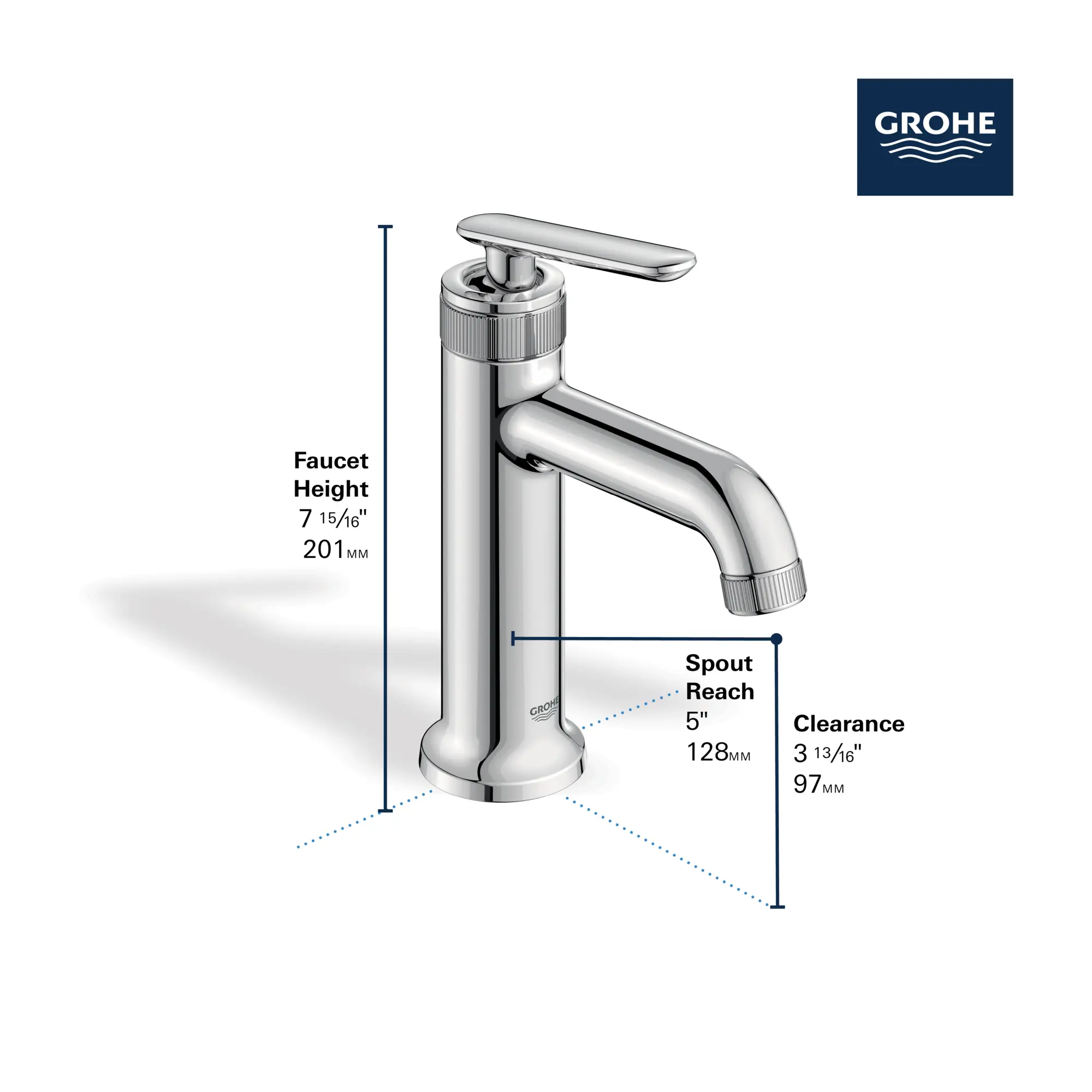 Listra Single Hole Single-Handle M-Size Bathroom Faucet, 1.2 gpm (4.5L/min) - Image 6
