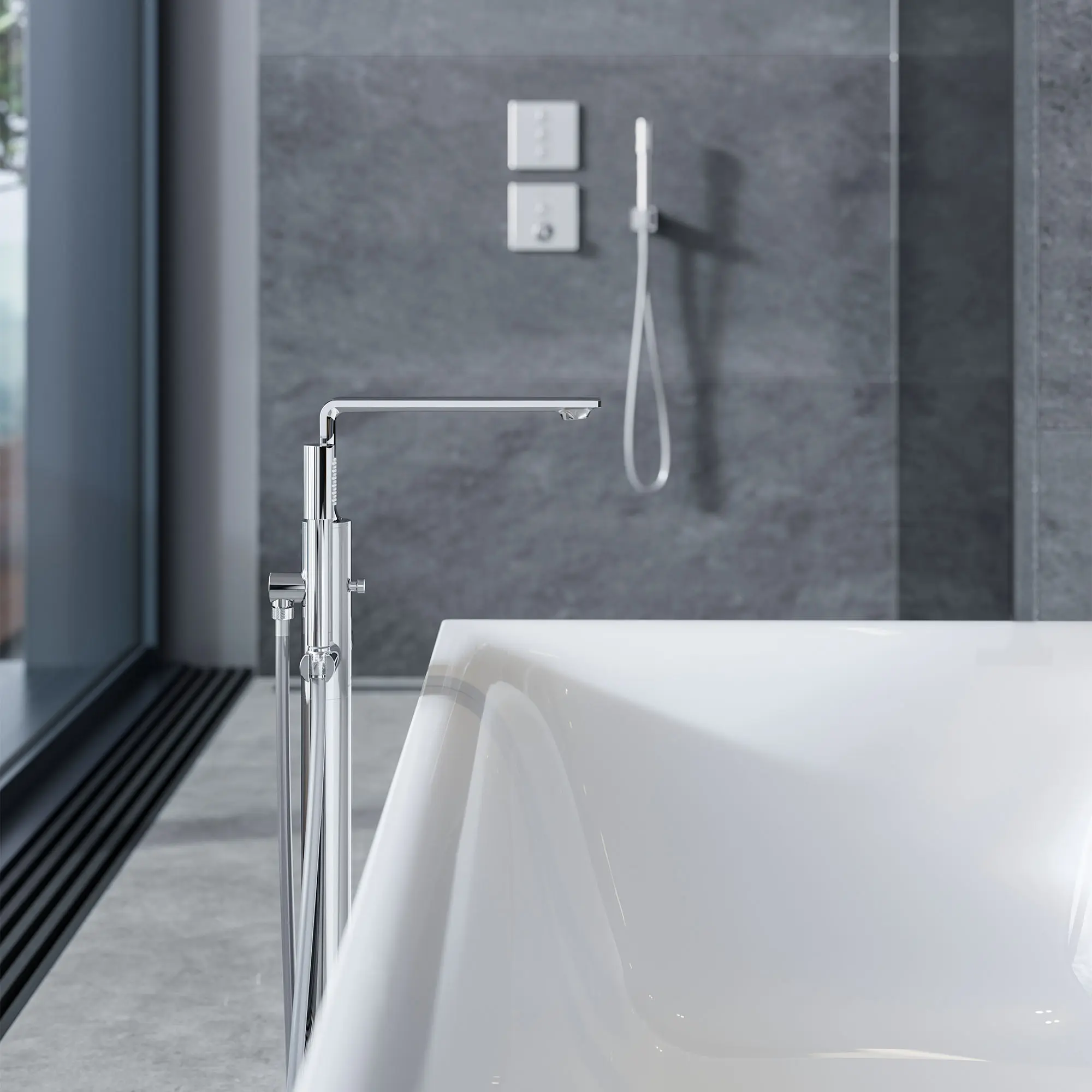 Allure Single-Handle Freestanding Tub Faucet with 1.75 GPM (6.6 L/min) Hand Shower - Image 14