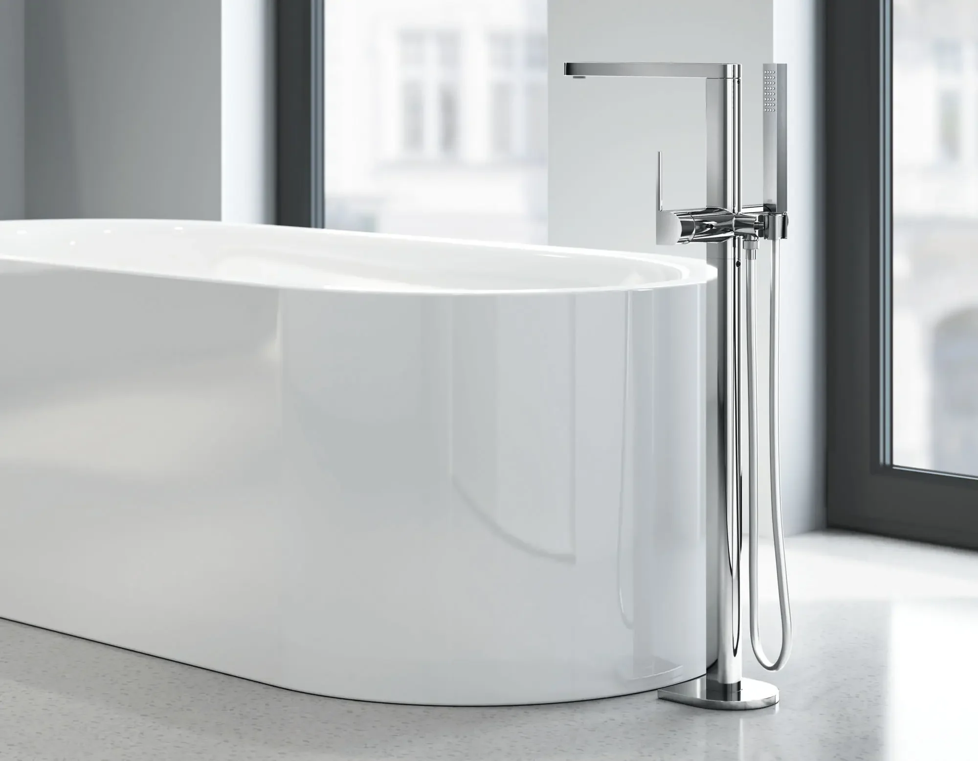Single-Handle Freestanding Tub Faucet with 1.75 GPM (6.6 L/min) Hand Shower - Image 3