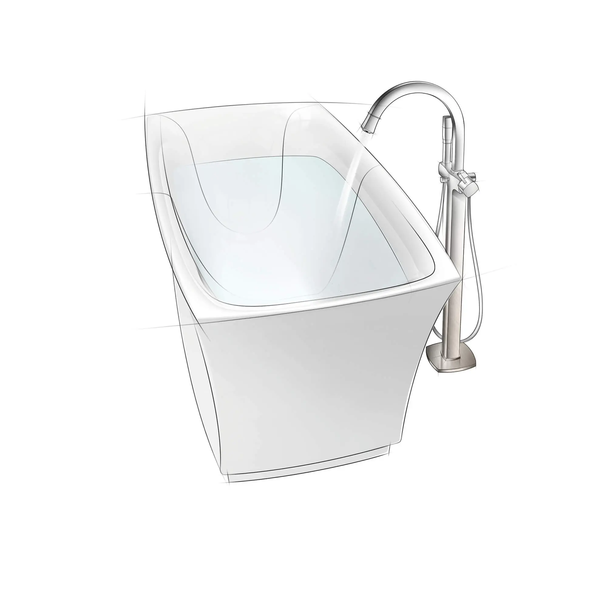 Single-Handle Freestanding Tub Faucet with 2.0 GPM Hand Shower - Image 12