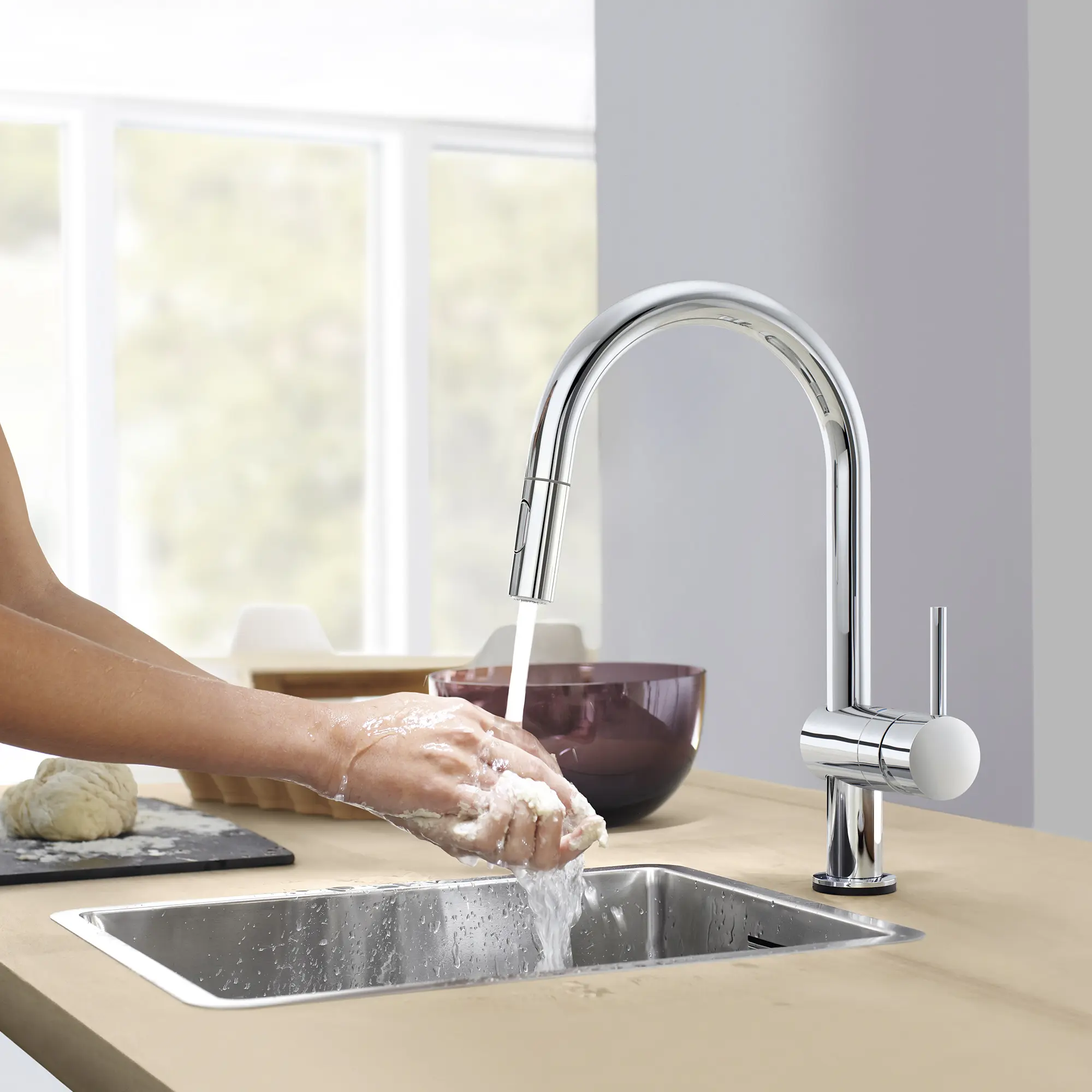 Single-Handle Pull Down Kitchen Faucet Dual Spray 1.75 GPM (6.6 L/min) with Touch Technology - Image 10