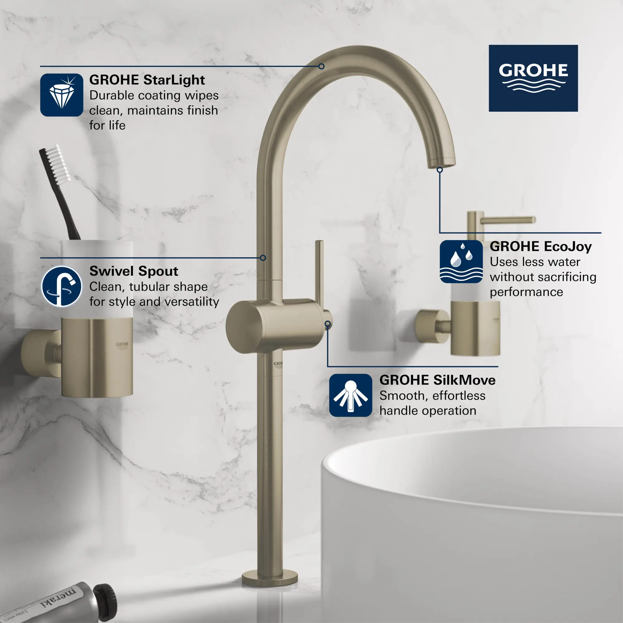 Single Hole Single-Handle Deck Mount Vessel Sink Faucet 1.2 GPM - Image 7