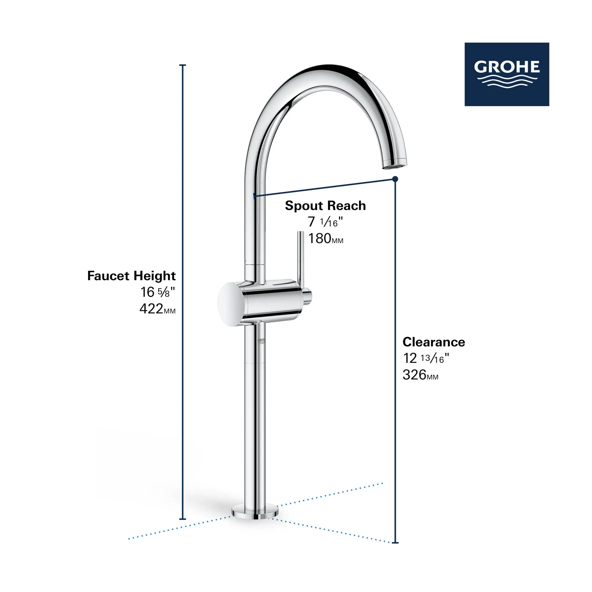 Single Hole Single-Handle Deck Mount Vessel Sink Faucet 1.2 GPM - Image 8
