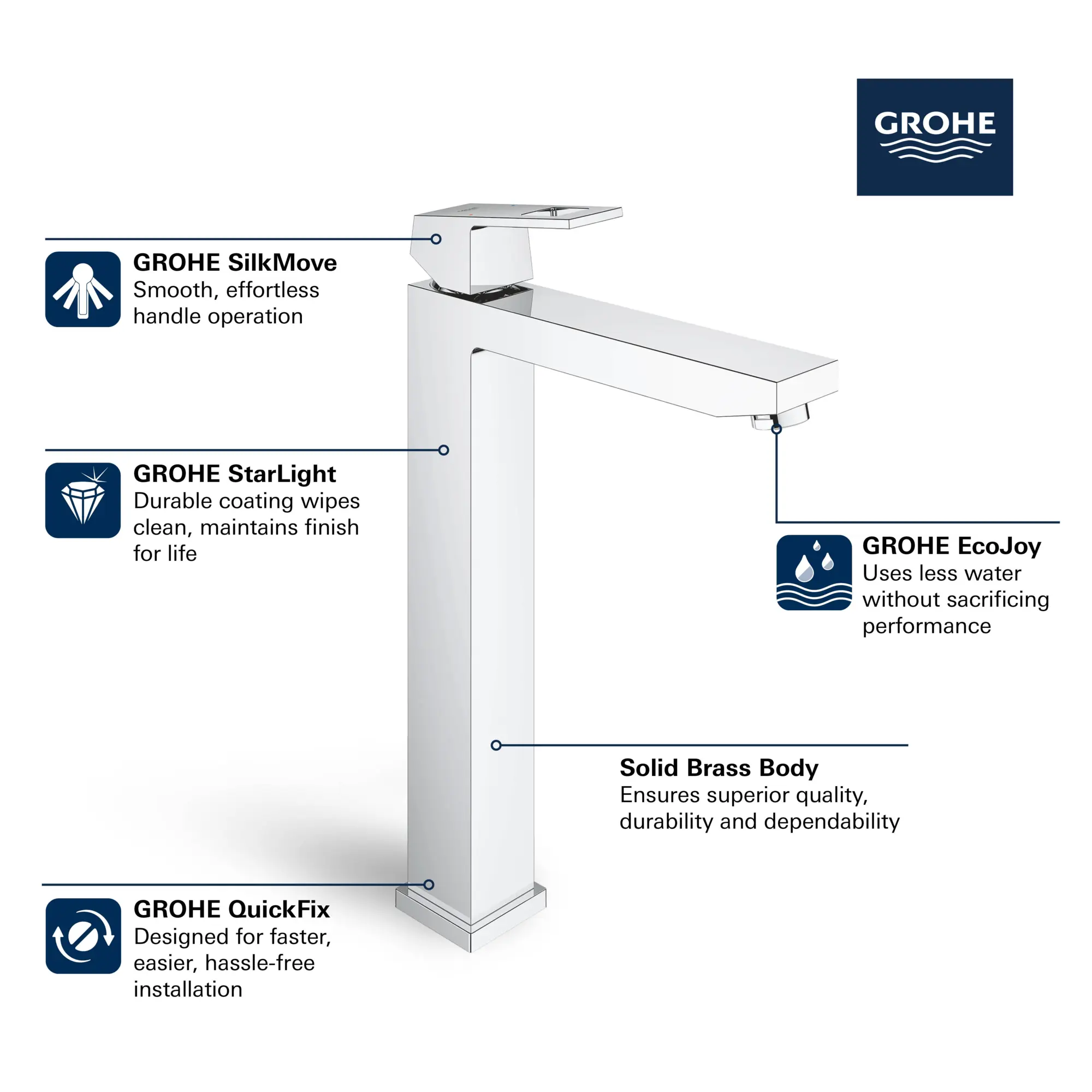 Single Hole Single-Handle Deck Mount Vessel Sink Faucet, 1.2 GPM (4.5 L/min) - Image 6