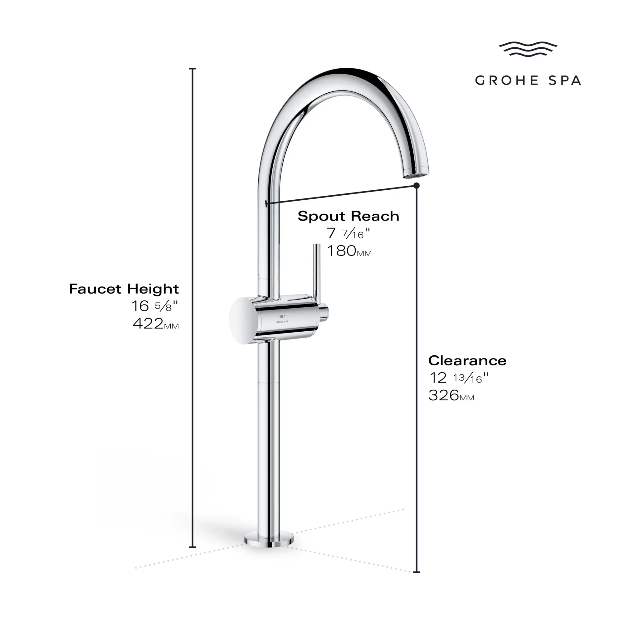 Atrio Single Hole Single-Handle Vessel Sink Faucet, 1.2 GPM (4.5 L/min) - Image 6