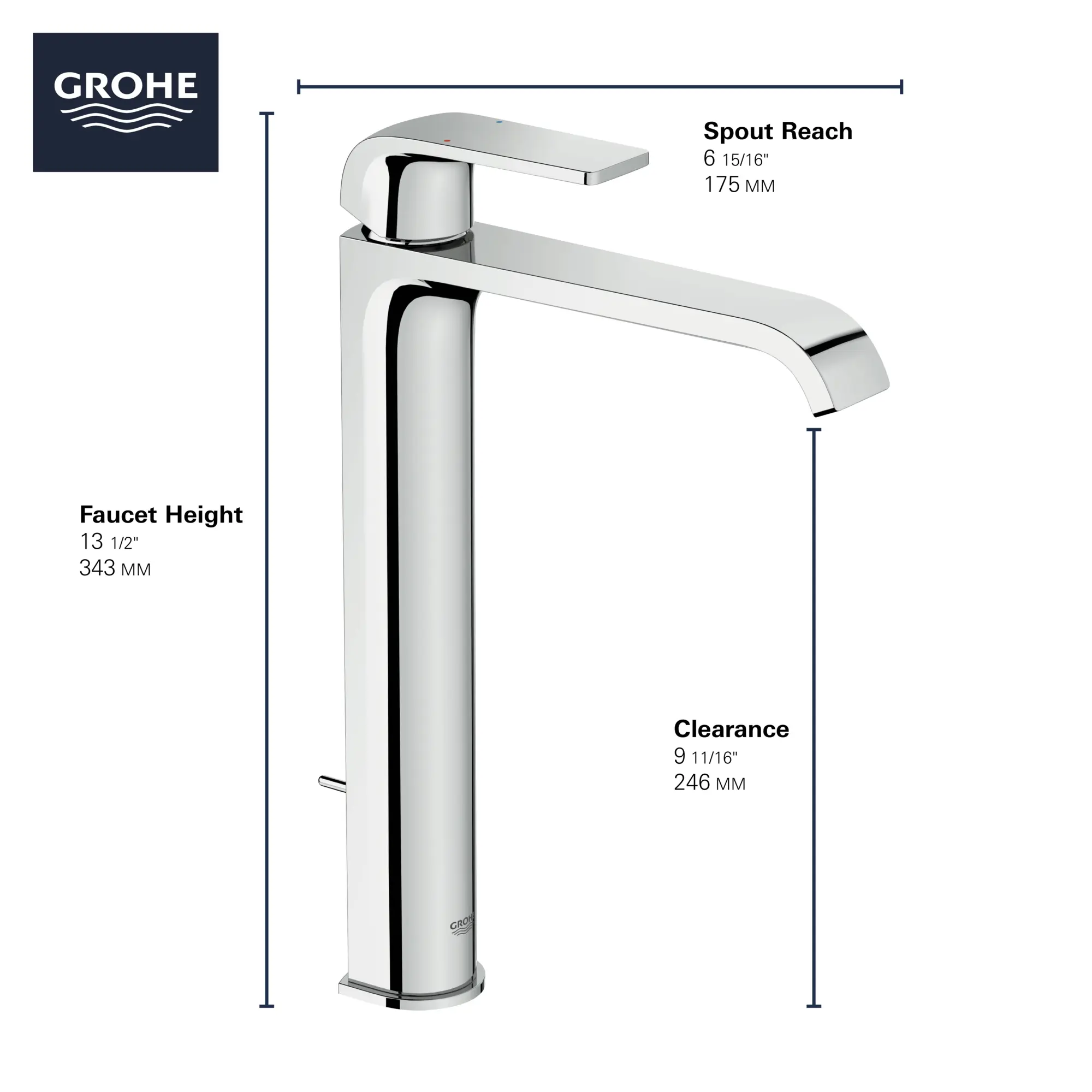 Single Hole Single-Handle Deck Mount Vessel Sink Faucet, 1.2 GPM (4.5 L/min) - Image 4