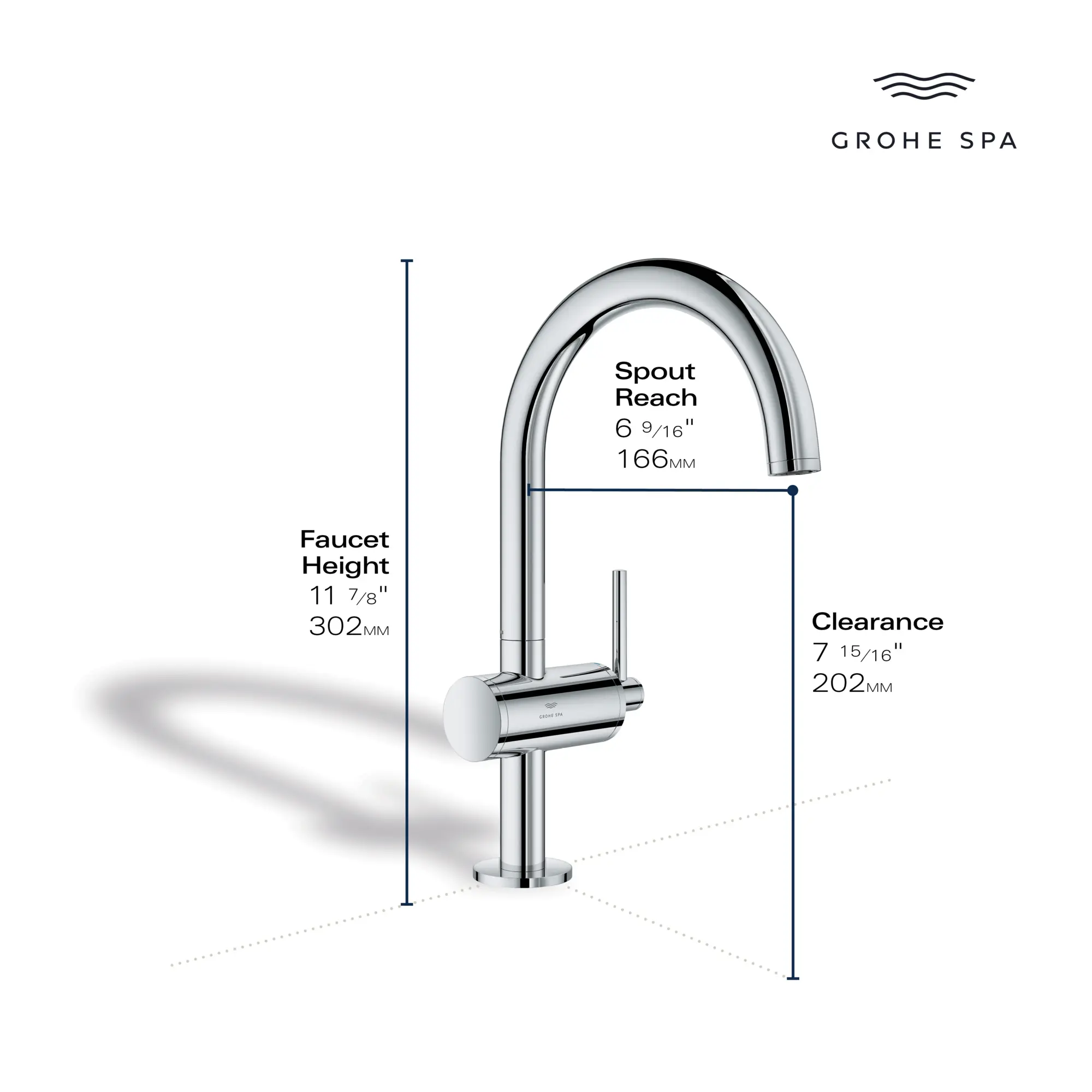 Atrio Single Hole Single-Handle L-Size Bathroom Faucet, 1.2 GPM (4.5 L/min) - Image 4