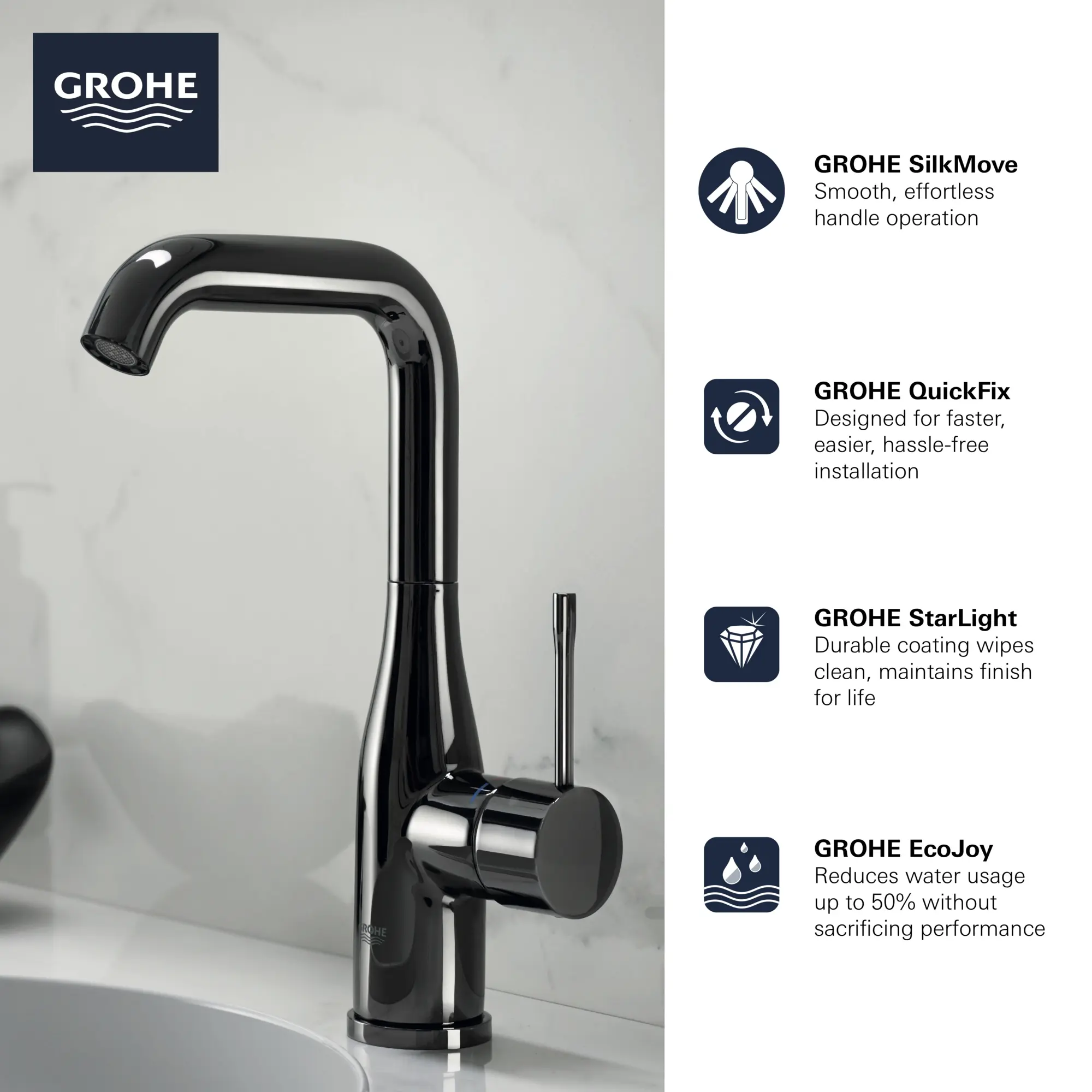 Single Hole Single-Handle L-Size Bathroom Faucet, 1.2 GPM (4.5 L/min) - Image 21