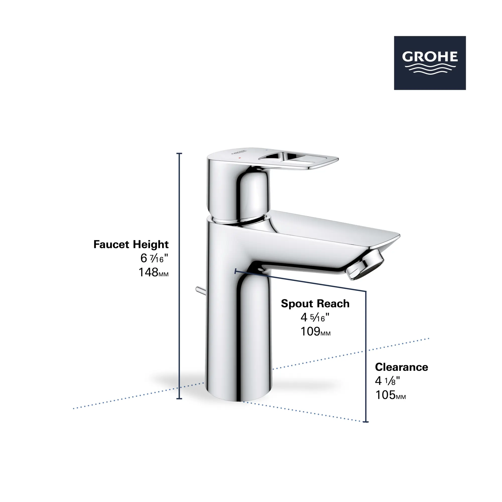 Single Hole Single-Handle M-Size Bathroom Faucet, 1.2 GPM (4.5 L/min) - Image 11