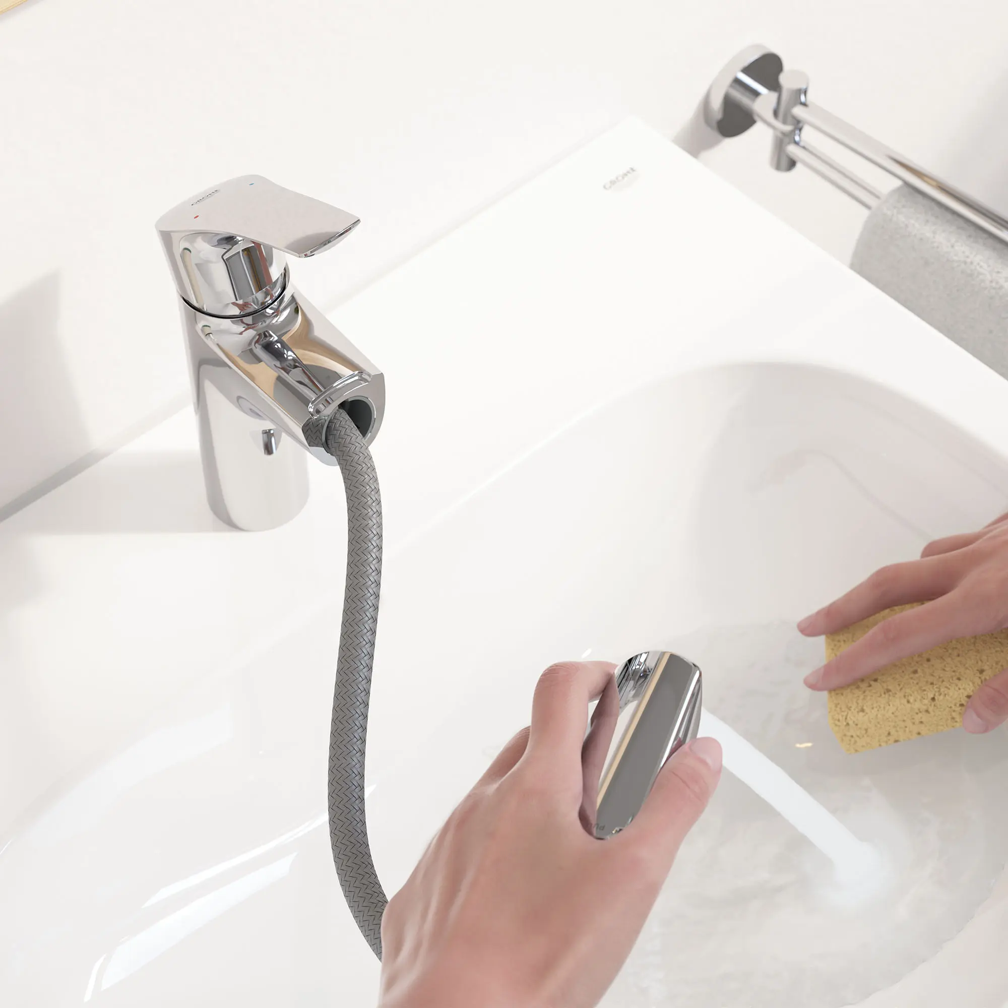 Single Hole Single-Handle M-Size Bathroom Faucet, 1.2 GPM (4.5 L/min) with Pull-Out - Image 8