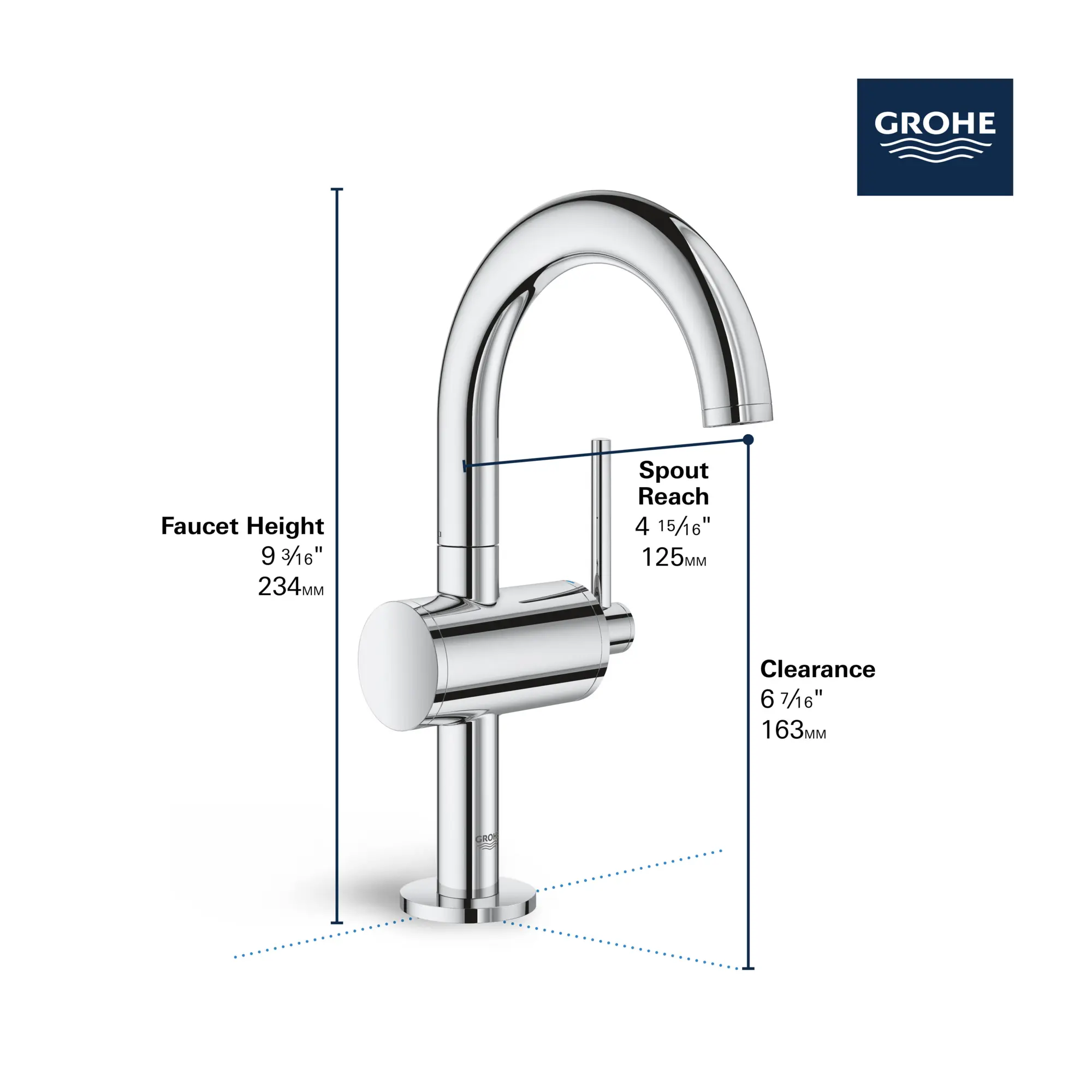 Single Hole Single-Handle M-Size Bathroom Faucet 1.2 GPM - Image 7