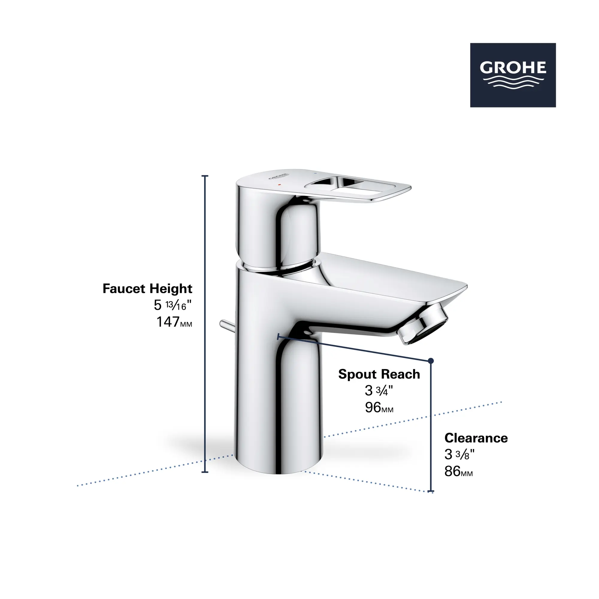 Single Hole Single-Handle S-Size Bathroom Faucet, 1.2 GPM (4.5 L/min) - Image 11