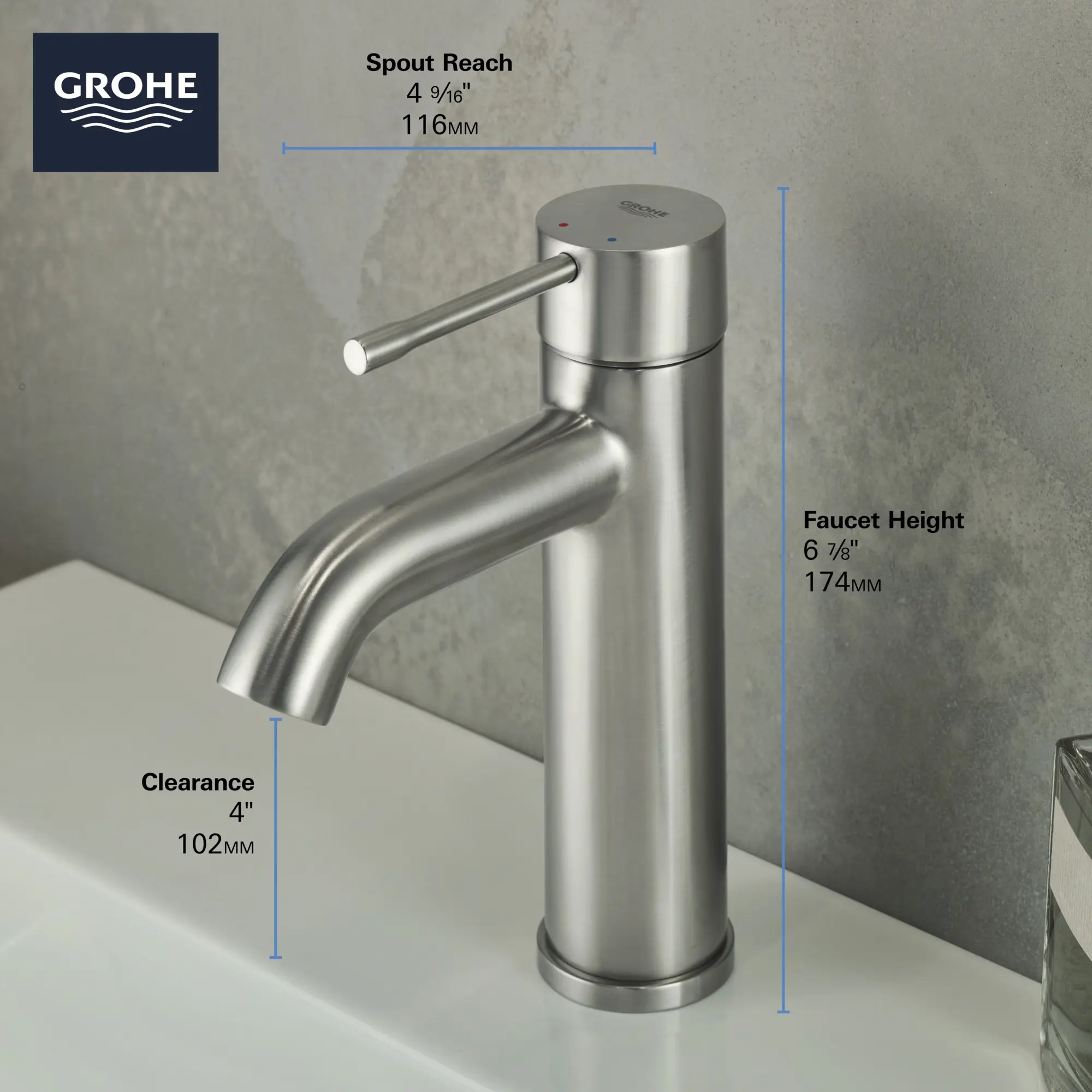 Single Hole Single-Handle S-Size Bathroom Faucet, 1.2 GPM (4.5 L/min) - Image 8