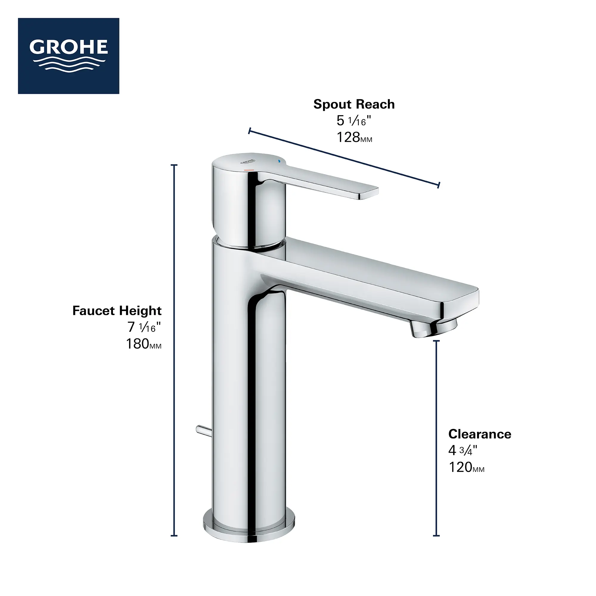 Single Hole Single-Handle S-Size Bathroom Faucet, 1.2 GPM (4.5 L/min) - Image 13