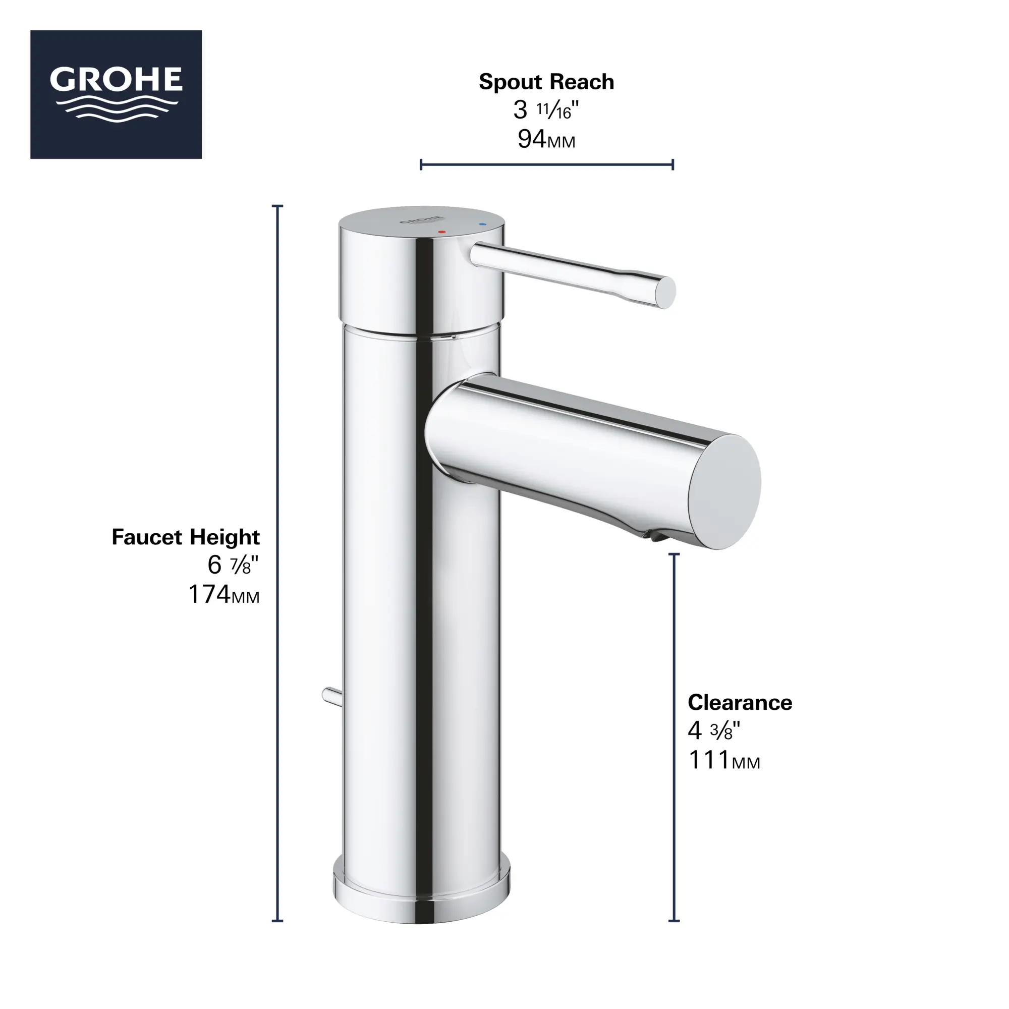 Single Hole Single-Handle S-Size Bathroom Faucet, 1.2 GPM (4.5 L/min) - Image 11