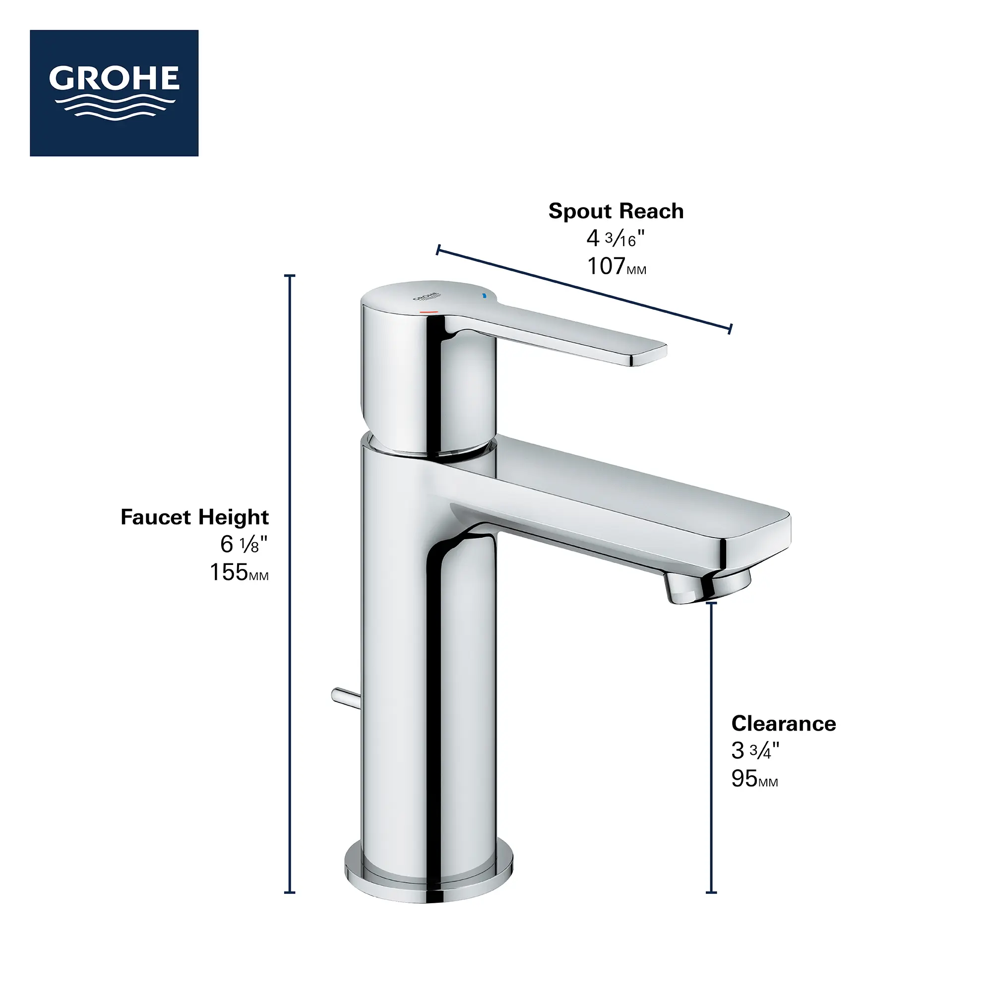 Single Hole Single-Handle XS-Size Bathroom Faucet, 1.2 GPM (4.5 L/min) - Image 6