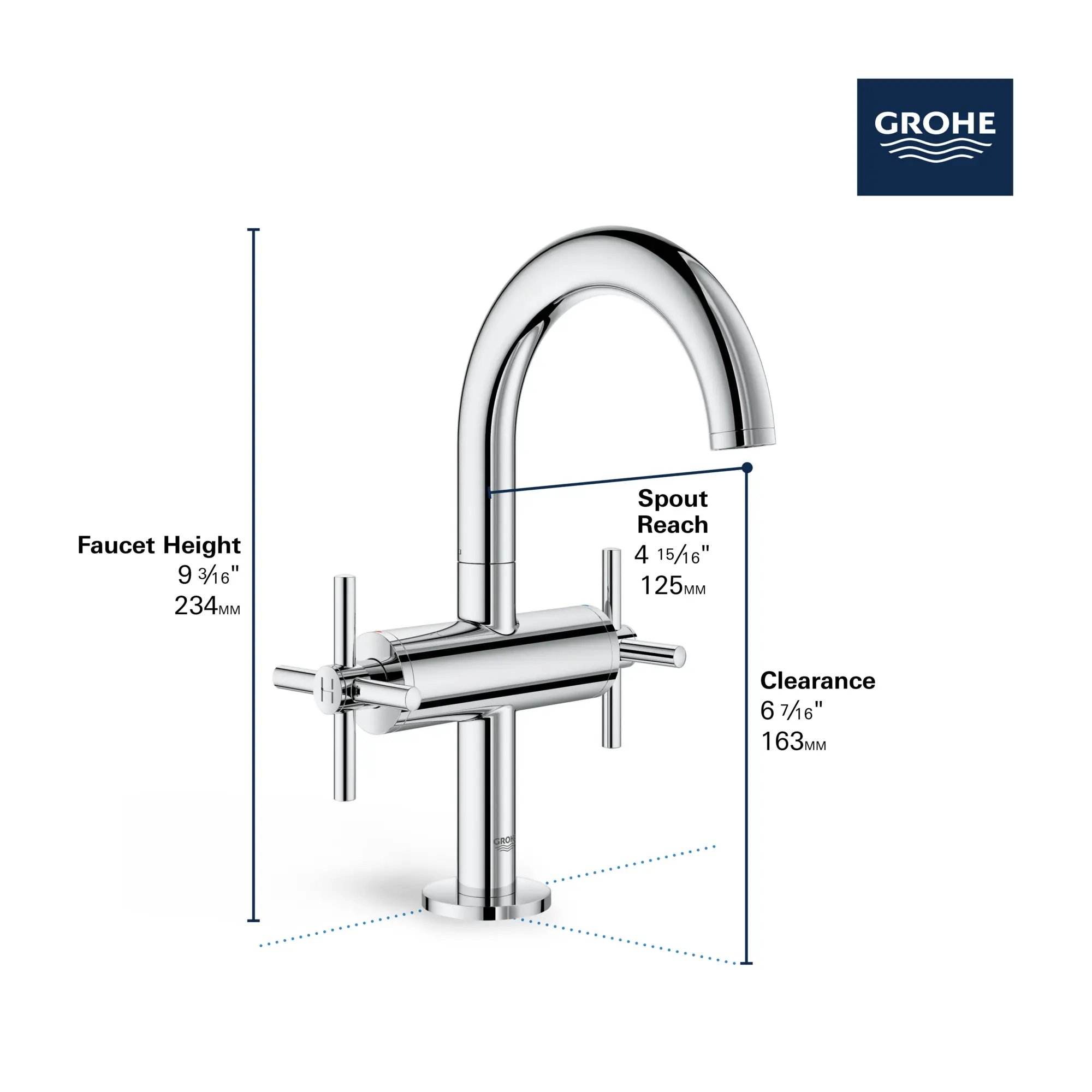 Single Hole Two-Handle M-Size Bathroom Faucet 1.2 GPM - Image 20