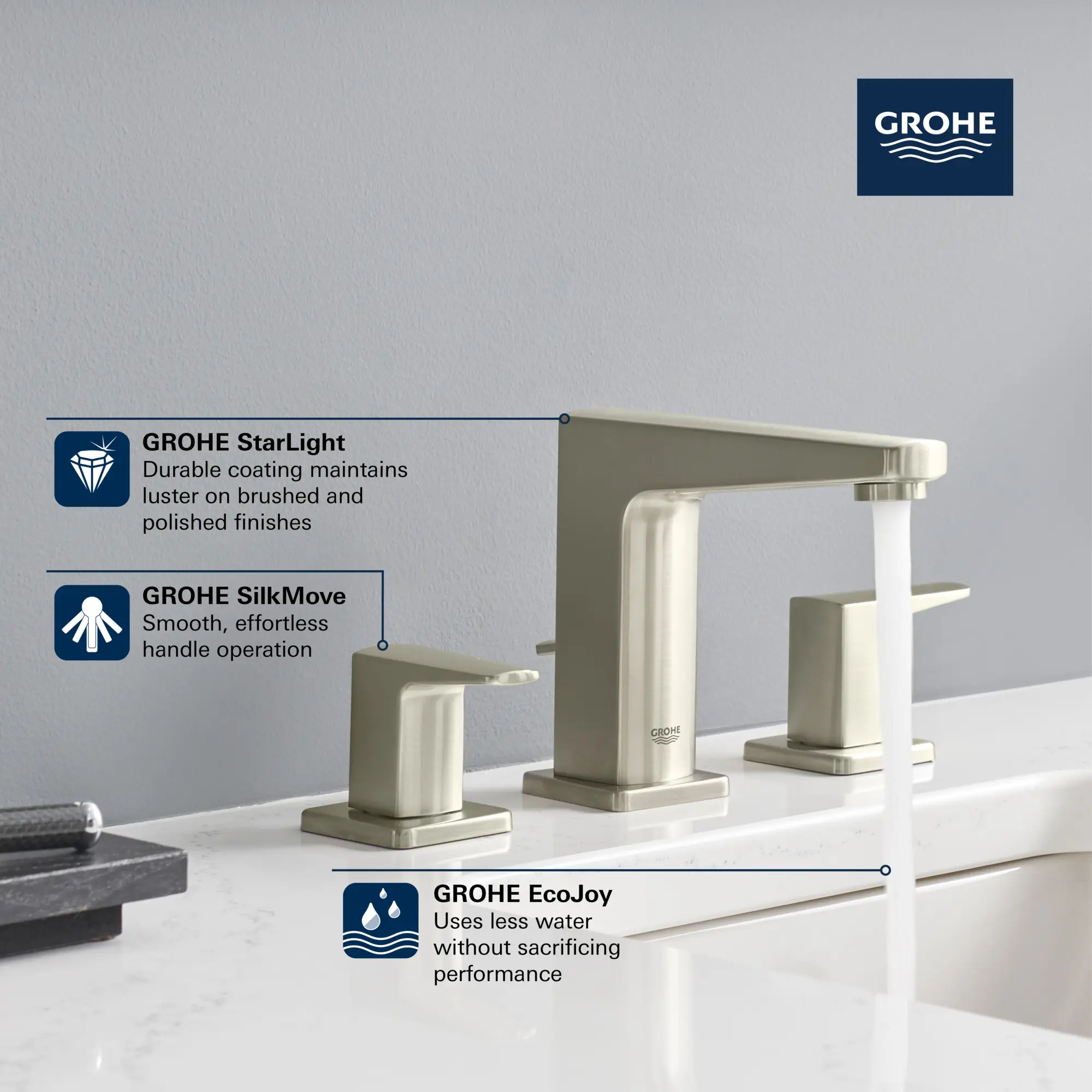 Tallinn 8" widespread two-handle bathroom faucet, 1.2 GPM (4.5 L/min) - Image 9