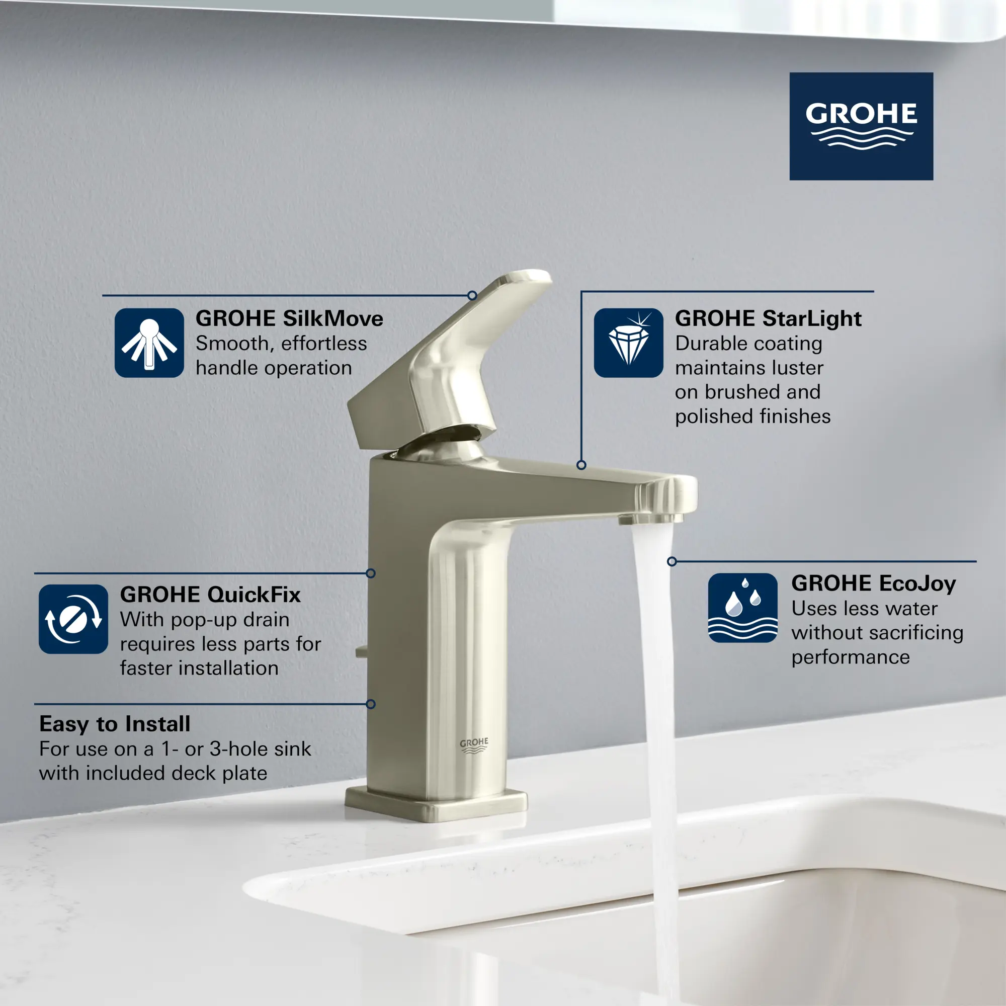 Tallinn Single Hole Single-Handle Bathroom Faucet, 1.2 GPM (4.5 L/min) - Image 12