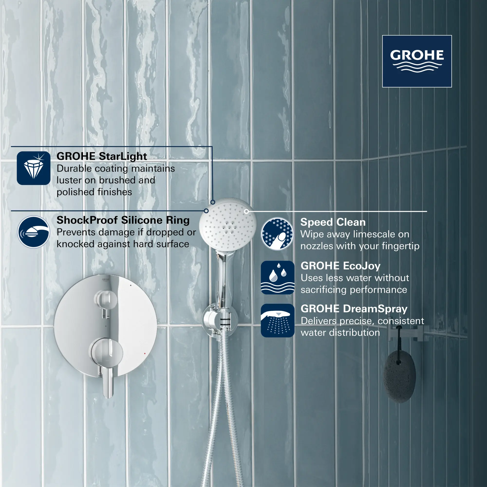 Tempesta 110 Round 2-Spray Hand Shower, 1.5 GPM (5.7 L/min) - Image 13