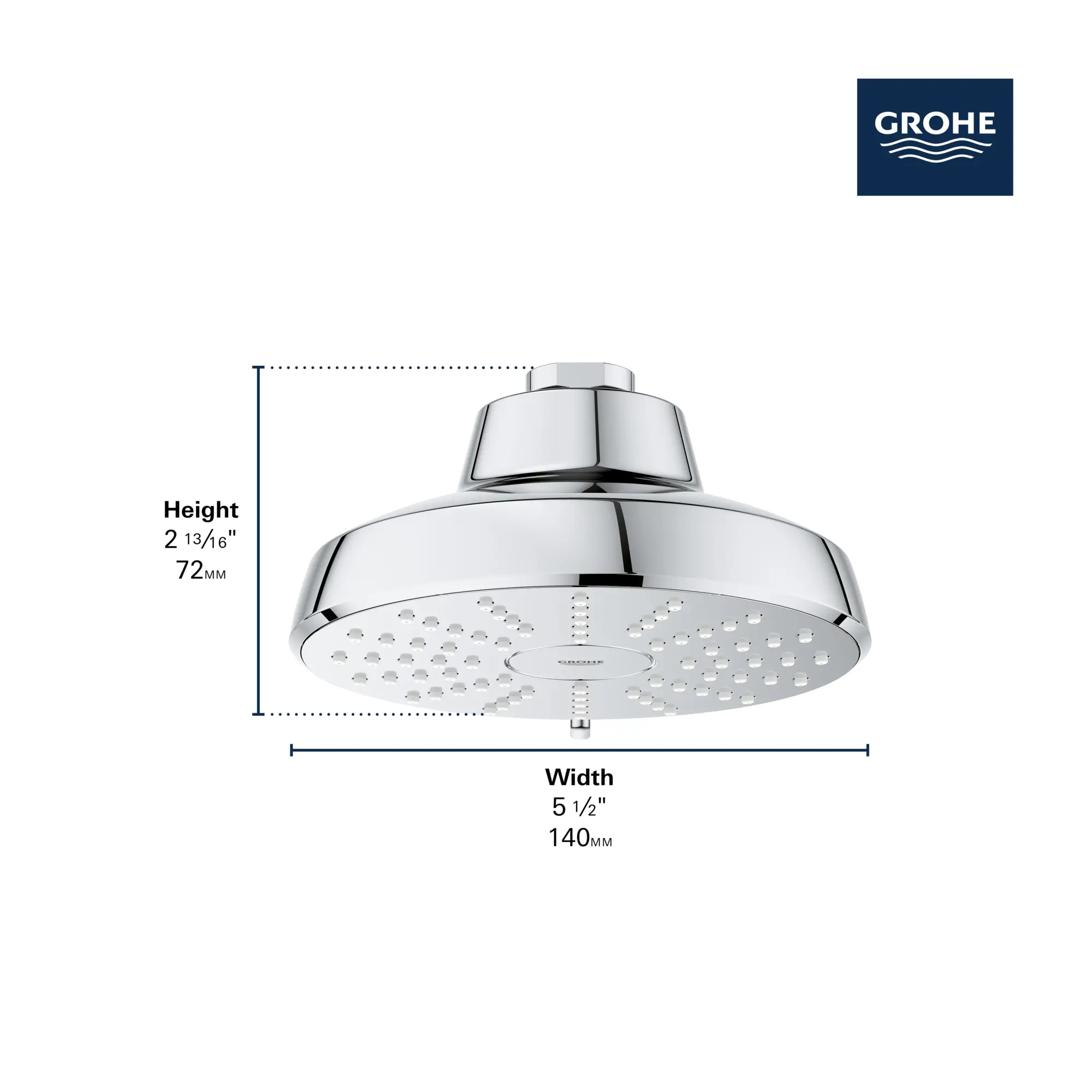 Tempesta 140 with AquaBooster Round Multi Spray Shower Head 1.75 GPM (6.6L/min) - Image 17