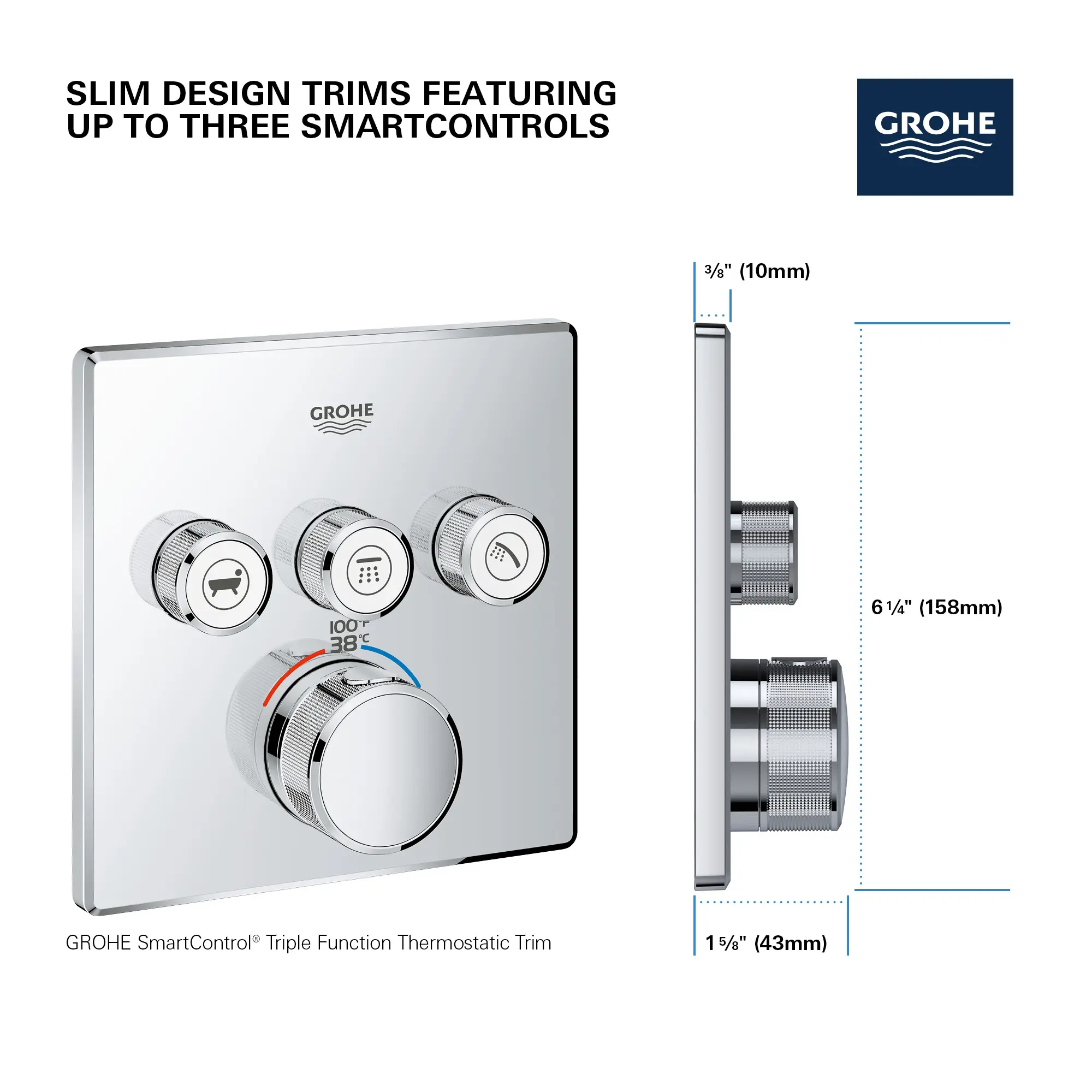 Triple Function Thermostatic Valve Trim - Image 7