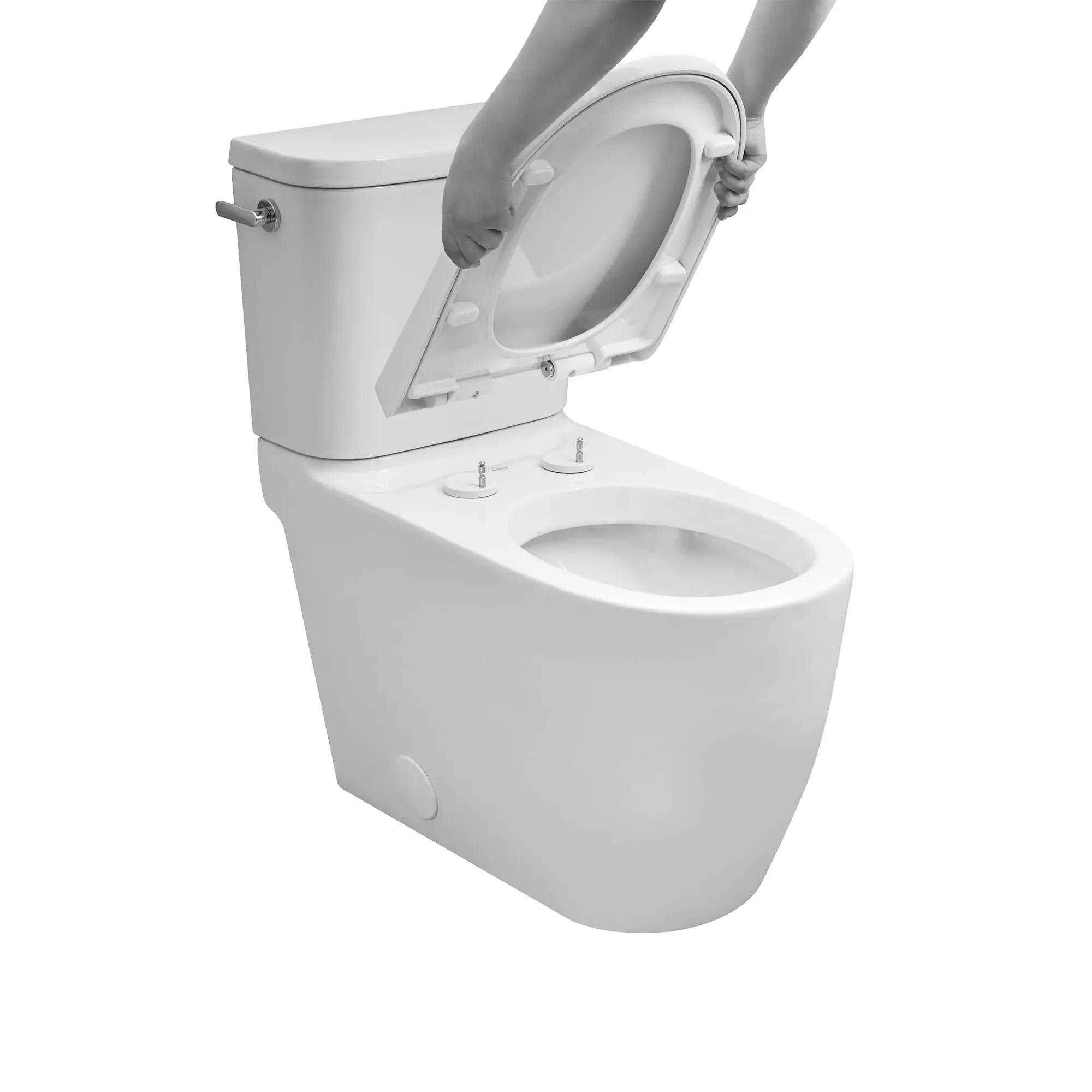 Two-piece Right height Elongated Toilet with seat, Left-Hand Trip Lever - Image 5